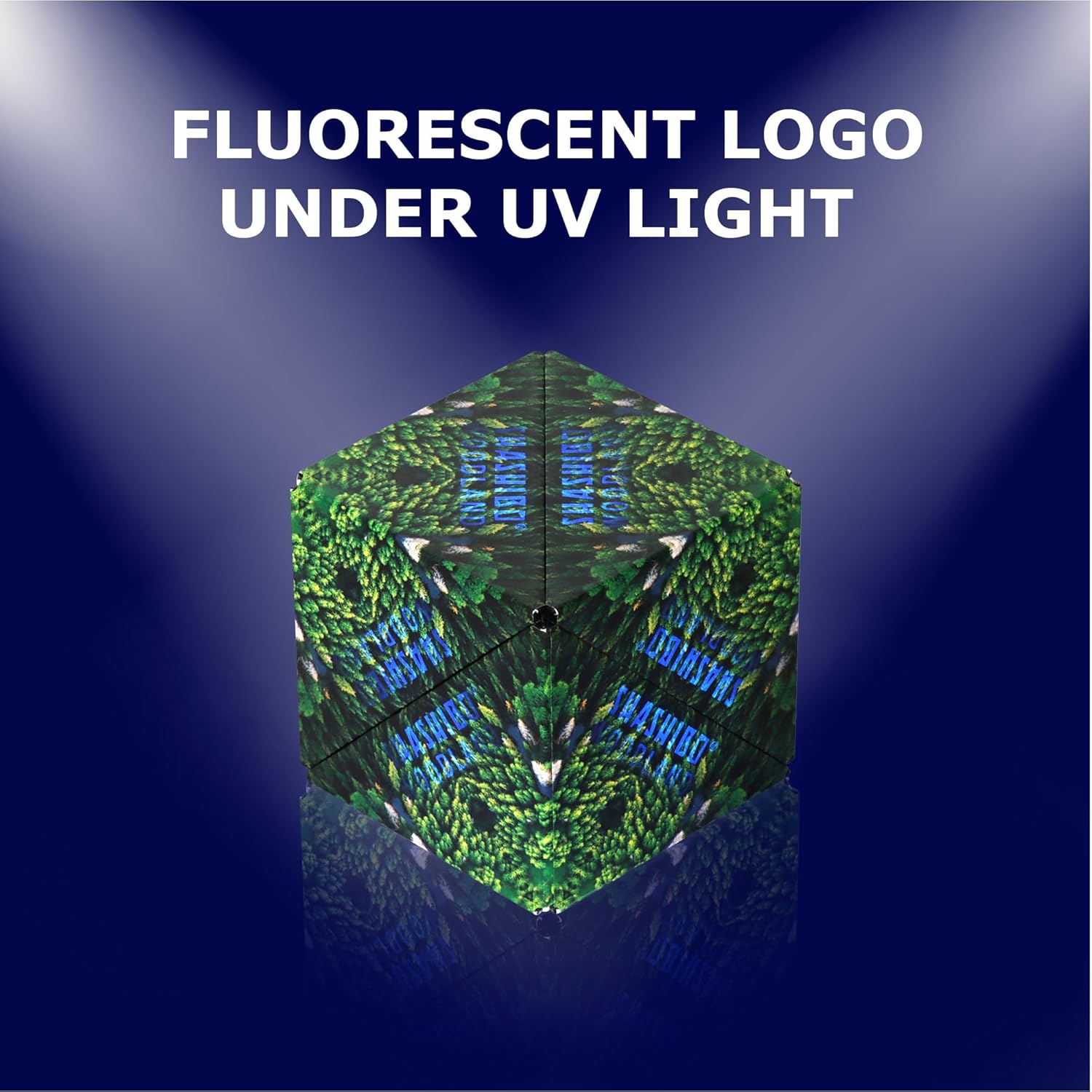 SHASHIBO Shape Shifting Box - Award-Winning, Patented Fidget Cube w/ 36 Rare Earth Magnets - Transforms Into Over 70 Shapes, Download Fun in Motion Toys Mobile App (Wild Series - Forest)