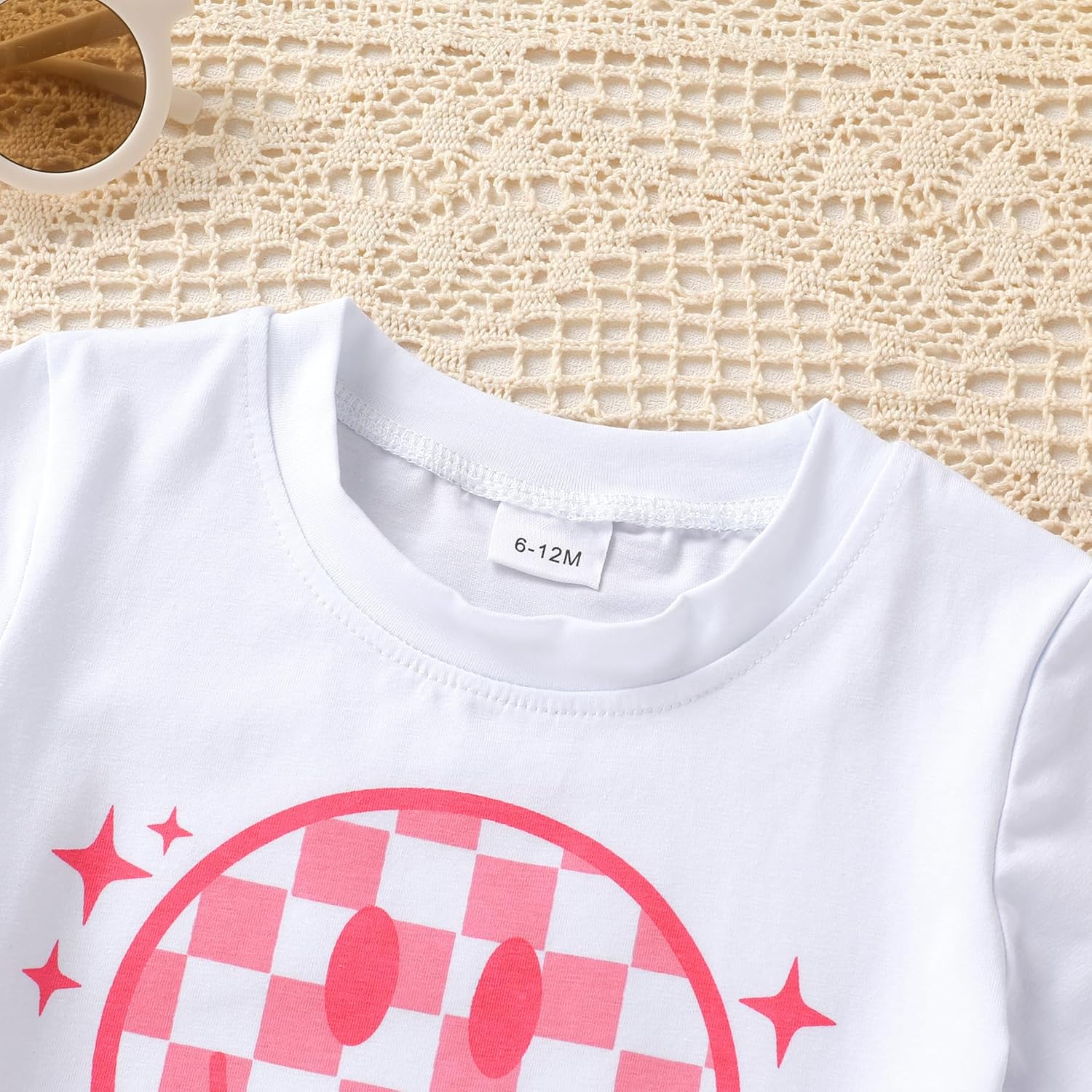 Happy Town Toddler Clothes Baby Boy Girl Smiley Face Shirt Short Sleeve T-Shirt Tee Summer Tops Outfits