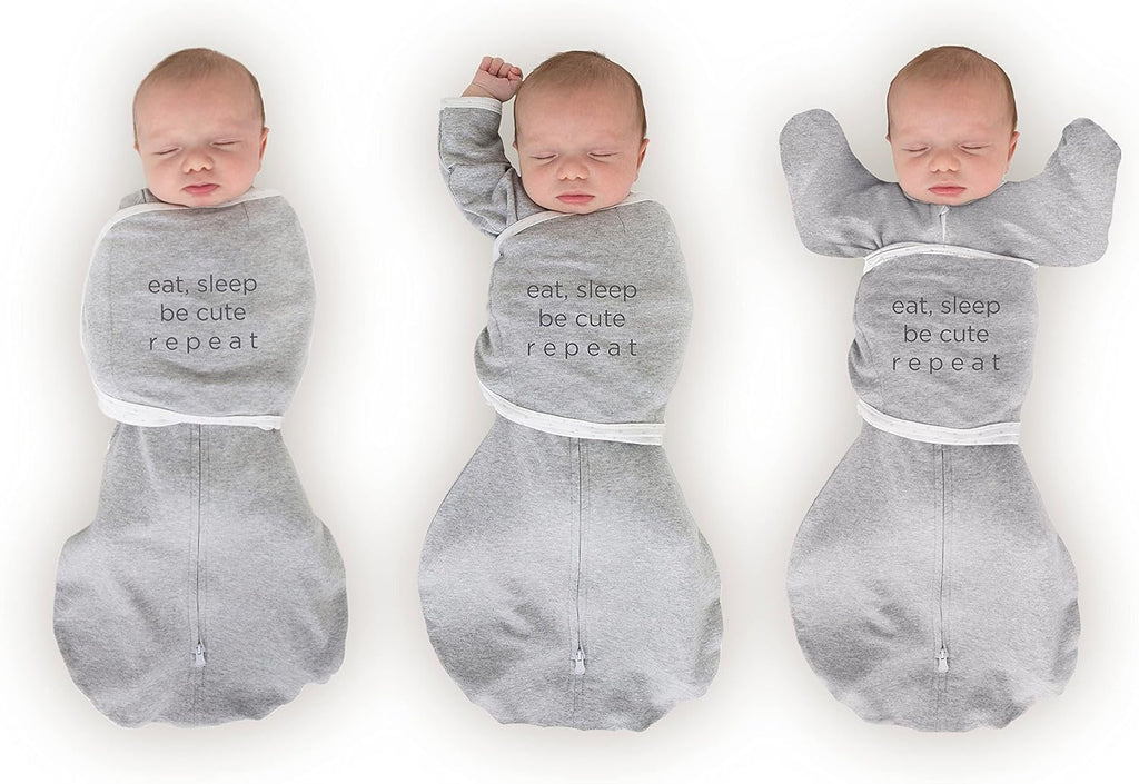 SwaddleDesigns 6-Way Omni Swaddle Sack Arms Up Swaddle for Newborn, More Options to Calm Startle Reflex, Improves Sleep