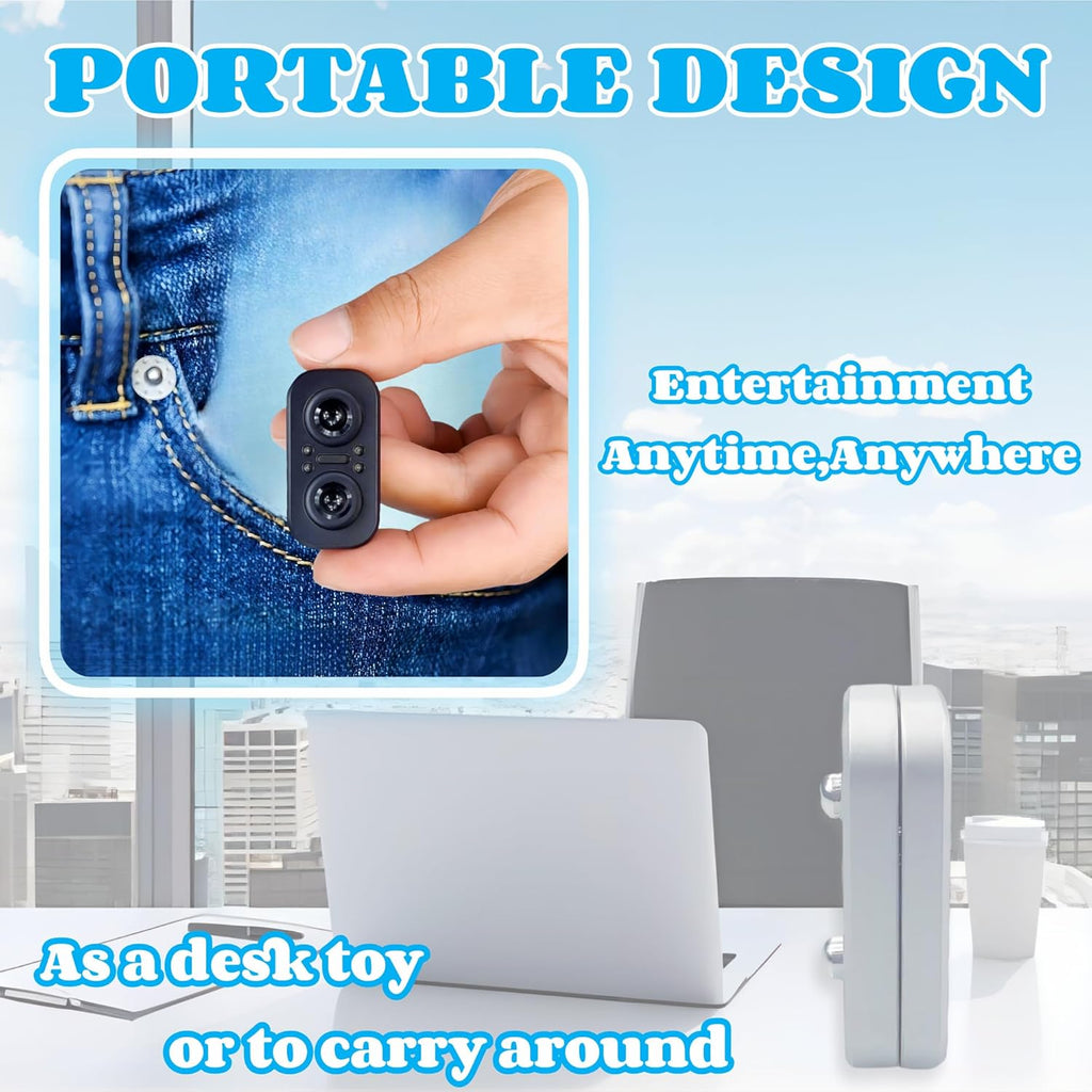 New Abstract Owl Shape Design Fidget Slider,Men's EDC Hand Slider,Poker Push Card Stress Relief Toys,Interesting Fidget Toys for Adults/Office Desk Toys Gifts for Boyfriend and Father (Silvery)