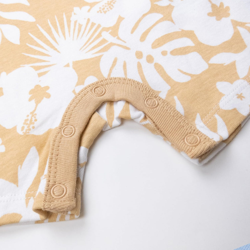 HonestBaby Short Sleeve and Tank Romper 100% Organic Cotton for Infant Baby and Toddler Boys