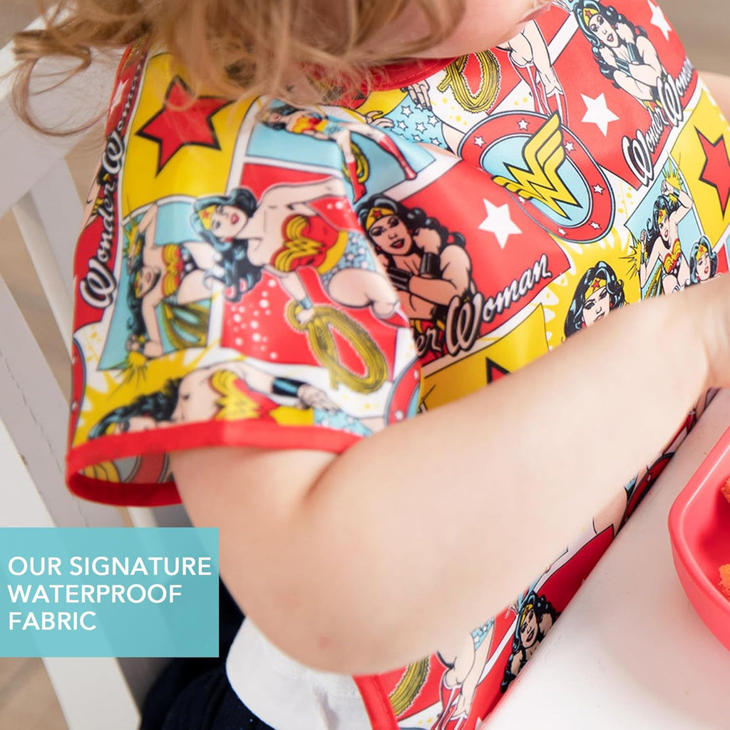 Bumkins Bibs - Toddler Bibs, Waterproof, Large for 1-3 Years, Short Sleeve