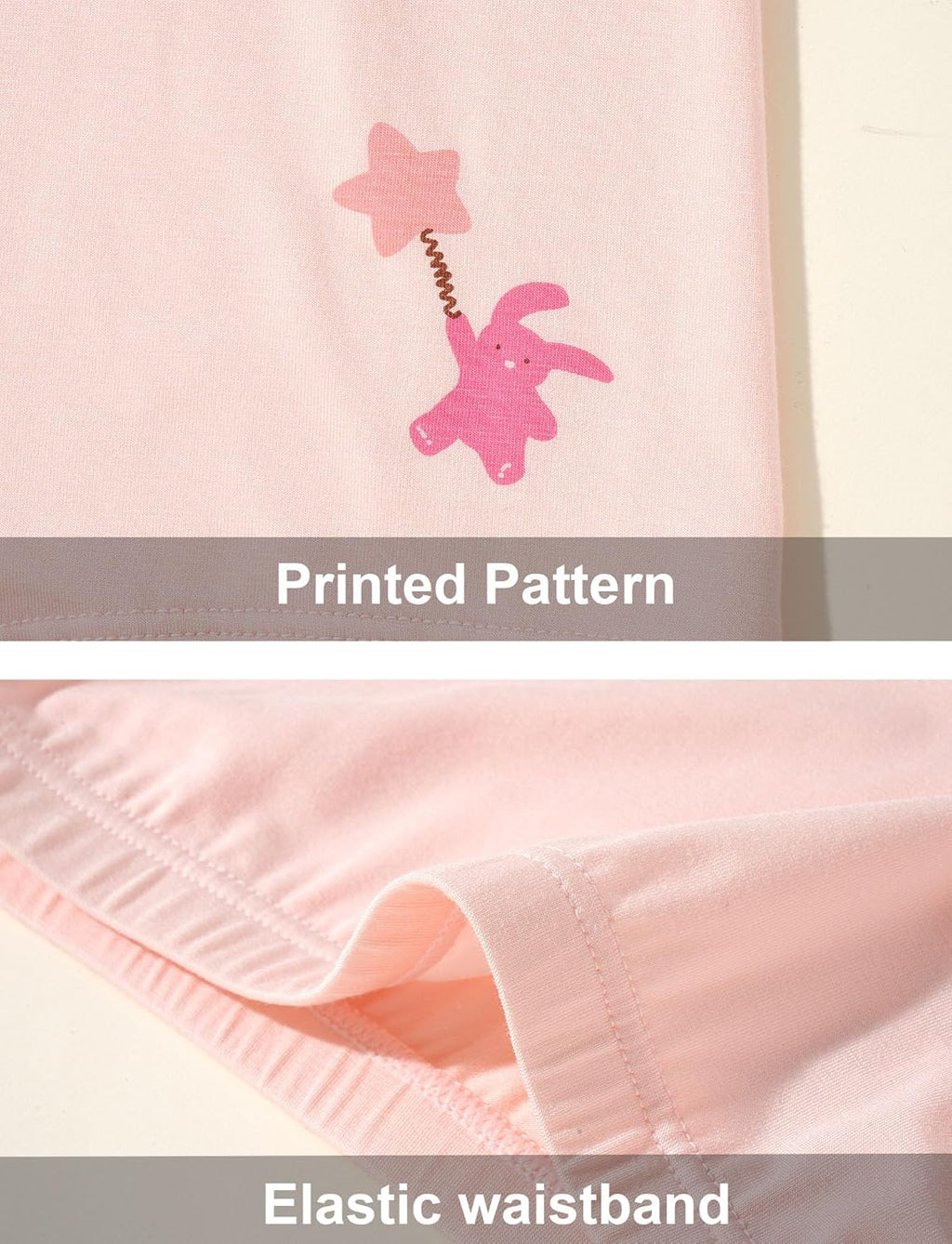 SEAUR Girls' Seamless Underwear 4-Pack Soft Breathable Ice Silk Boyshorts Panties Cute Prints Boxer Briefs for 6-16 Years