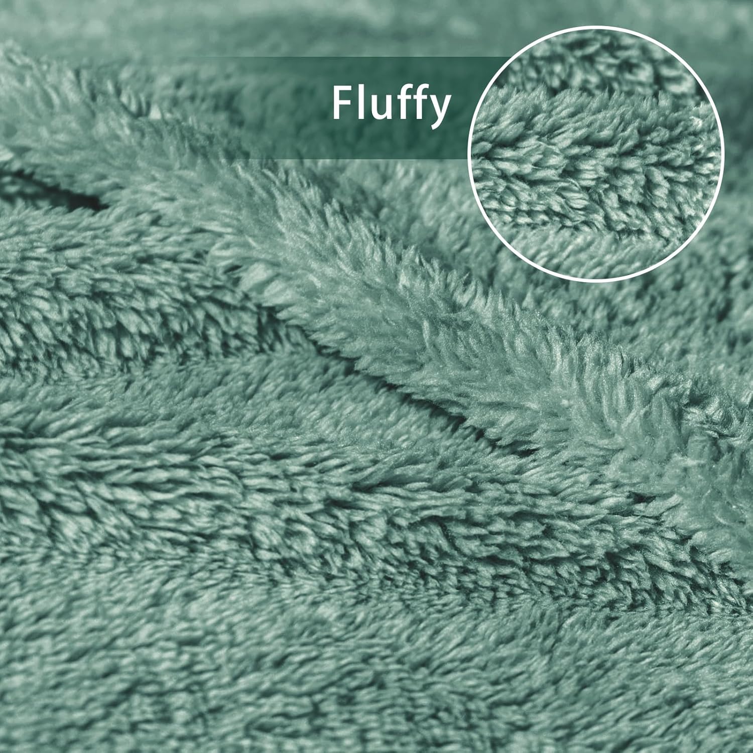 Exclusivo Mezcla King Size Flannel Fleece Blanket, Super Soft Velvet Plush Bed Blanket, Fuzzy Cozy and Warm for All Seasons, 90x104 Inches, Celadon