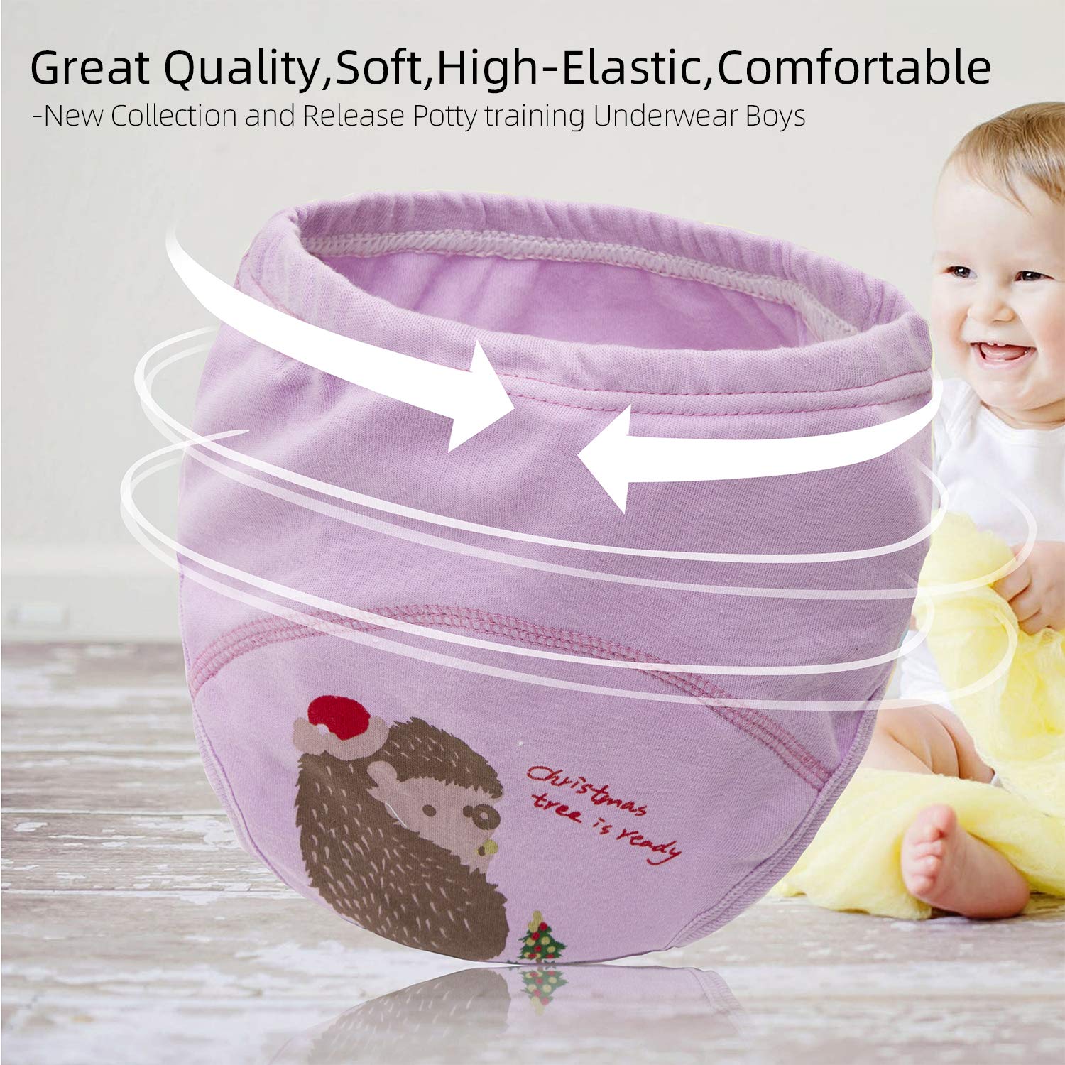 Joyoroy 6Pcs Little Girls Underwear Potty Training Pants 5T Toddler Girl Panties Underwear for Toddler Girls Training Pants Girls Potty Training Underwear Cotton Training Pants for Toddlers