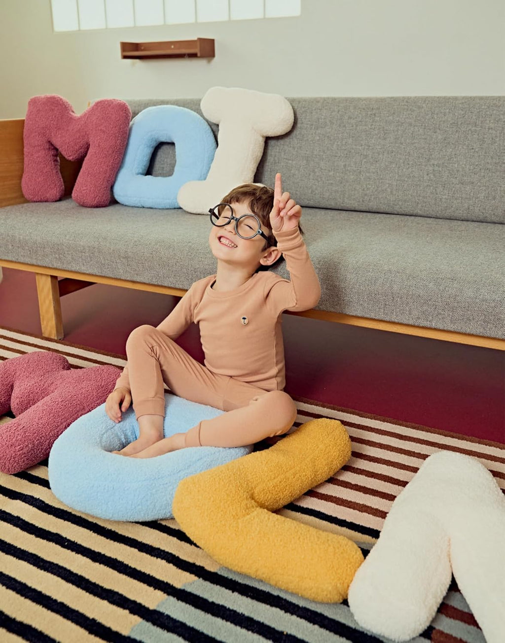 moimoln 6M-8Y Modal Cotton Solid Soft Breathable Baby Toddler Boys Girls Snug fit Pjs Long Sleeve Pajamas Set Sleepwear Daily