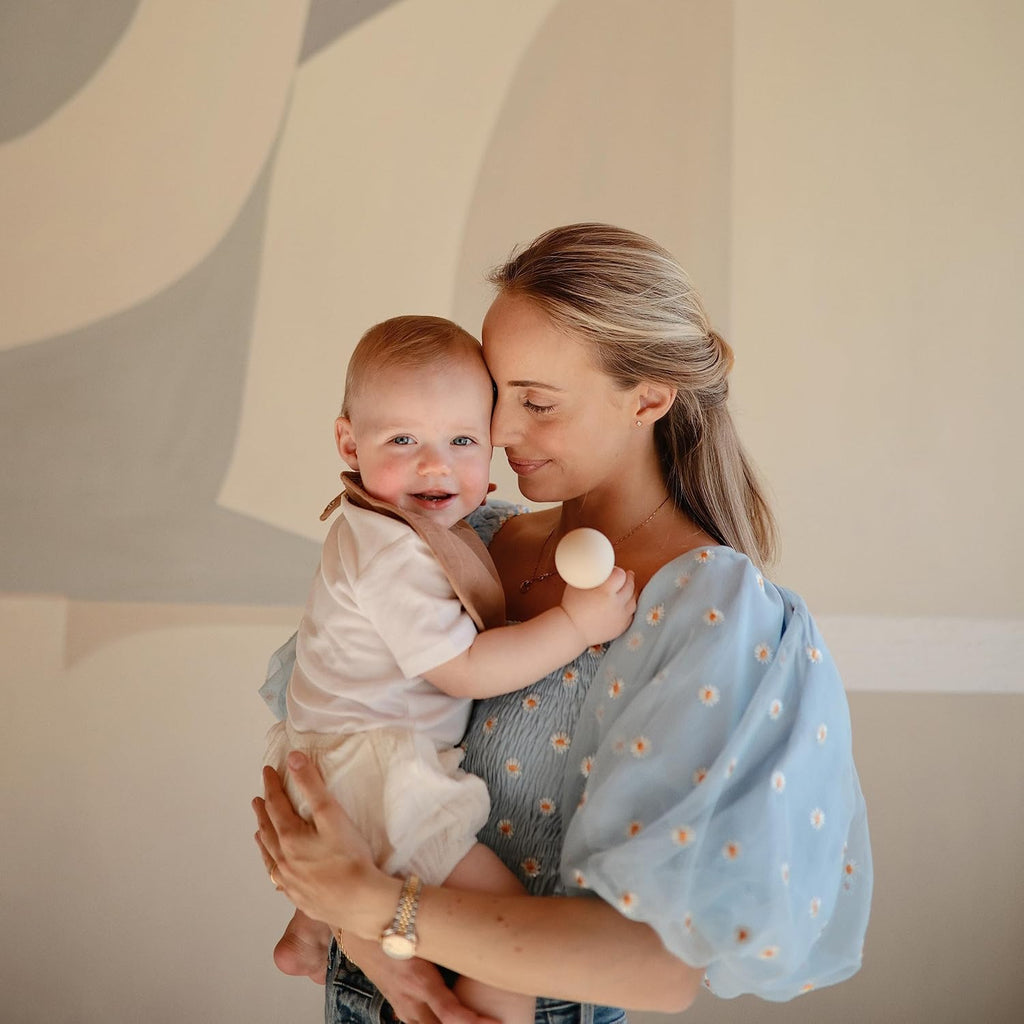 mushie Silicone Baby Shaker Rattle Toy | Ages 3+ Months (Blush)