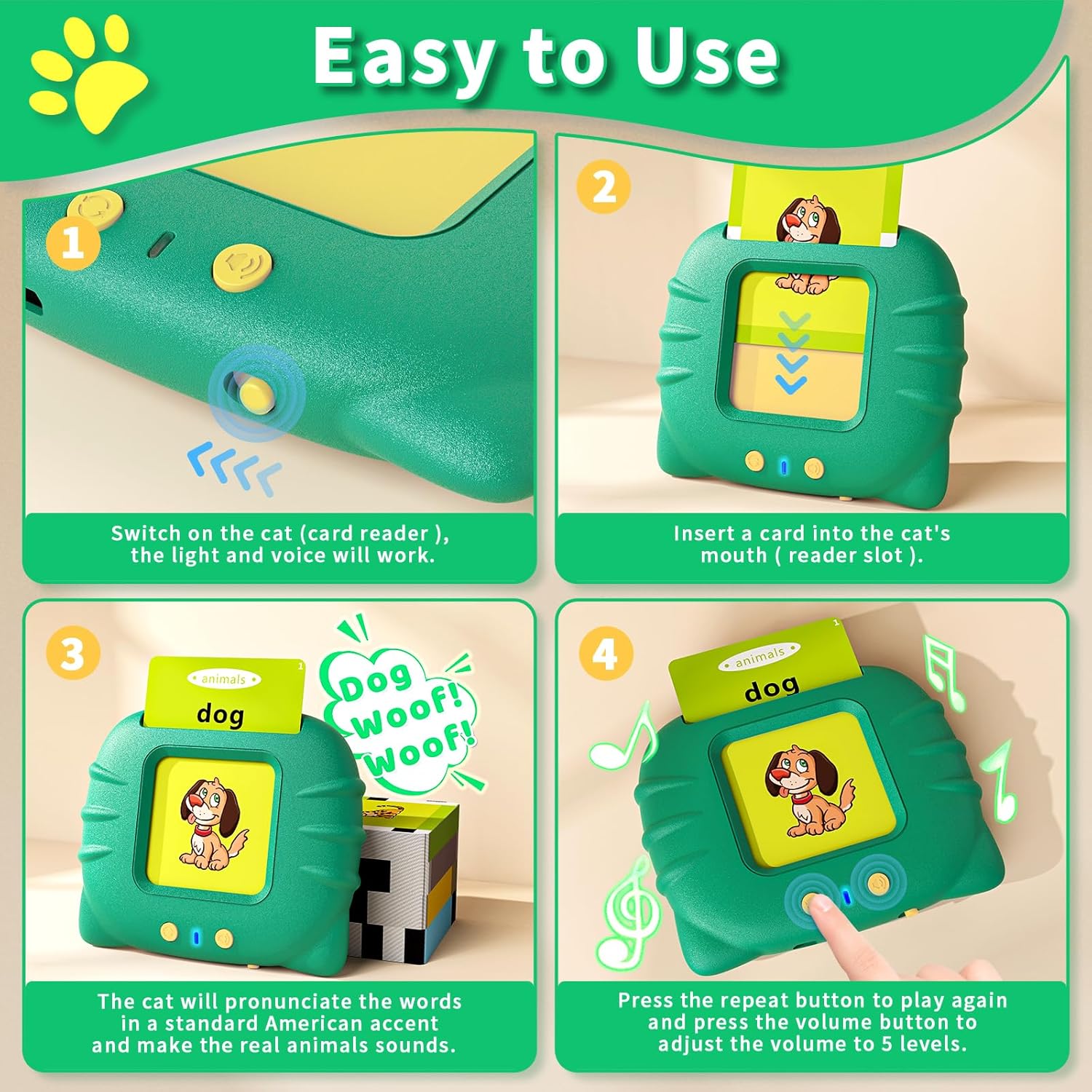 Toddler Toys Talking Flash Cards for 1 2 3 4 5 6 Year Old Boys and Girls, Autism Sensory Toys for Autistic Children, Learning Educational Montessori Speech Therapy 248 Sight Words Kids Gifts