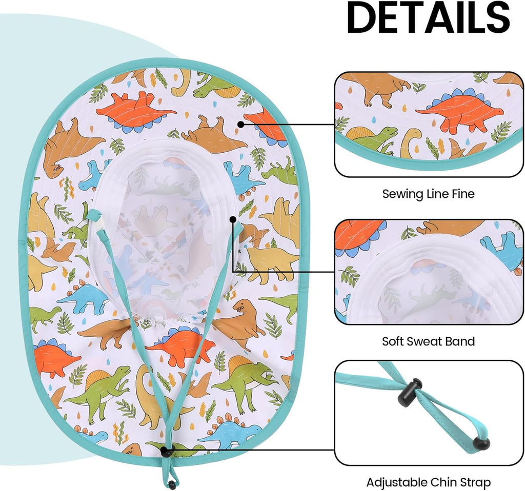 Baby Sun Hat with Neck Flap for Sun Protection Toddler Beach Hat UPF 50+ Outdoors 0-6 Years Boys Girls