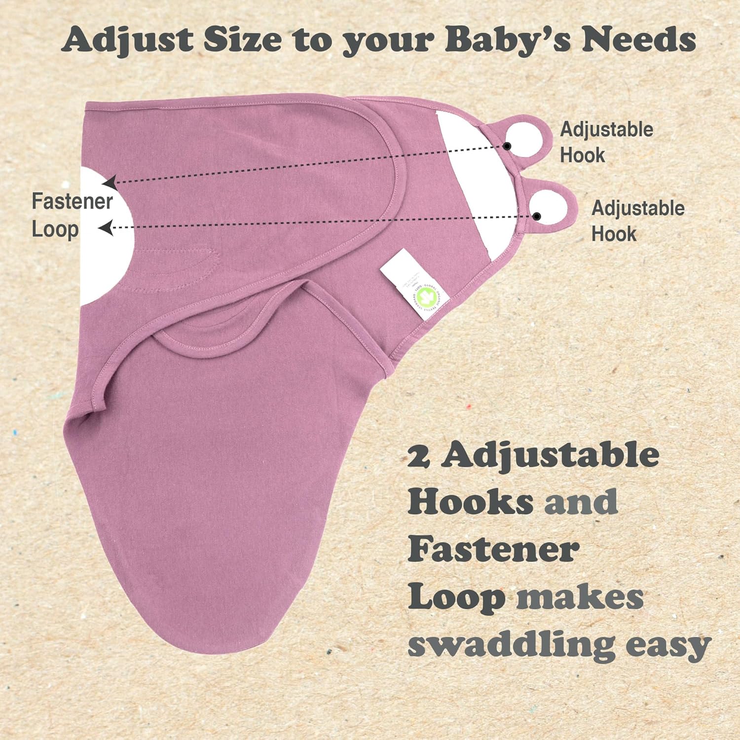 Bublo Baby Swaddles for Newborns – 4-Pack Infant Swaddles 0-3 Months – Adjustable Swaddle Sleep Sack with Zipper – Soft Organic Cotton Baby Wrap for Safe & Cozy Sleep