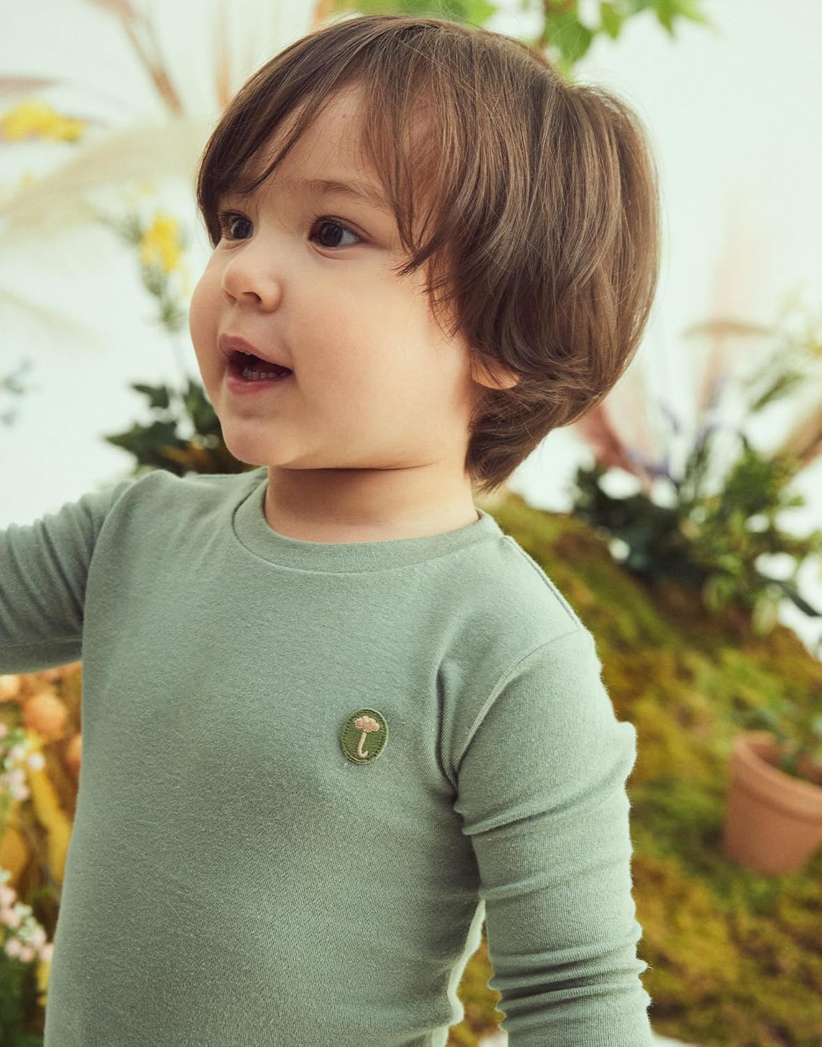 moimoln 6M-8Y Modal Cotton Solid Soft Breathable Baby Toddler Boys Girls Snug fit Pjs Long Sleeve Pajamas Set Sleepwear Daily