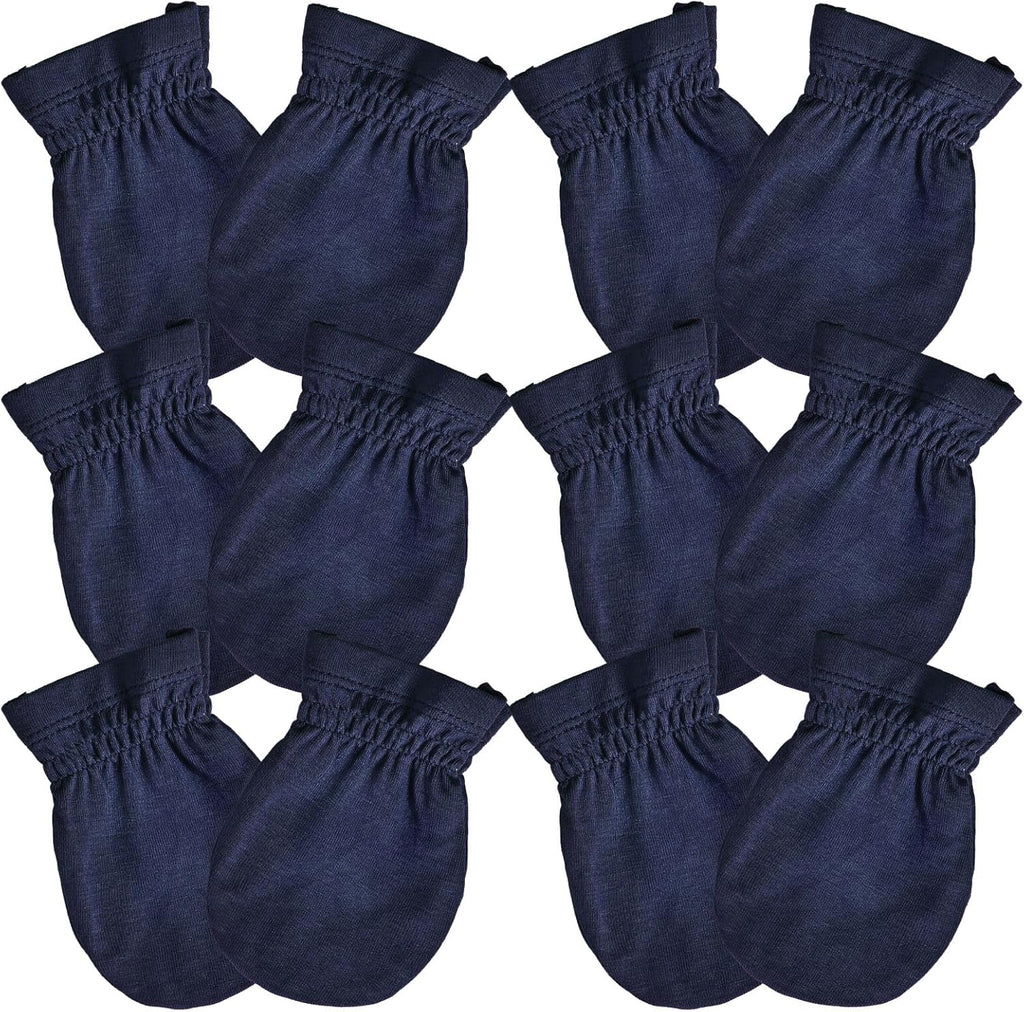 SuperSoft Baby Mittens, Bamboo Viscose Infant Newborn Mittens for Girls Boys No Scratch Gloves 6 Pack