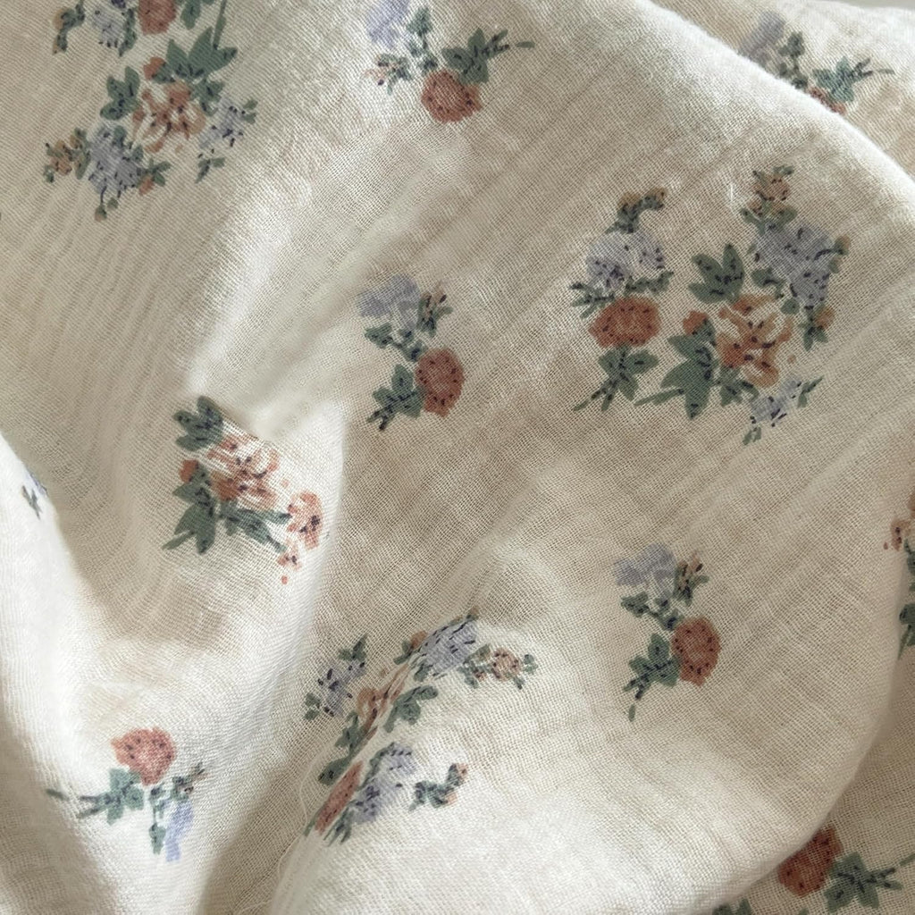 BuLuTu 2 Layers Muslin Toddler Pillowcases Fits for Crib Cot Cradle, Cotton Floral Pillow Cases for 1 2 3 4 5 6 Years Old Girls Boys, Envelope Travel Toddler Pillow Cover Protector with Ruffles