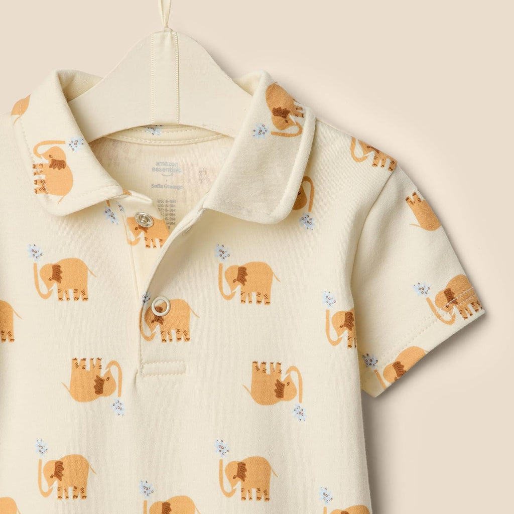 Amazon Essentials baby-boys Short Sleeve Romper