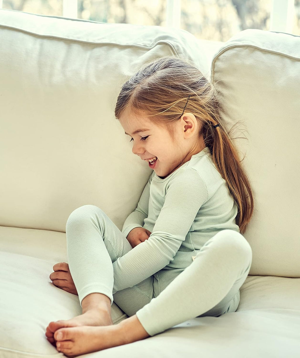 AVAUMA Baby Boys Girls Pajama Set Kids Toddler Snug fit Ribbed Sleepwear pjs for Daily Life Style