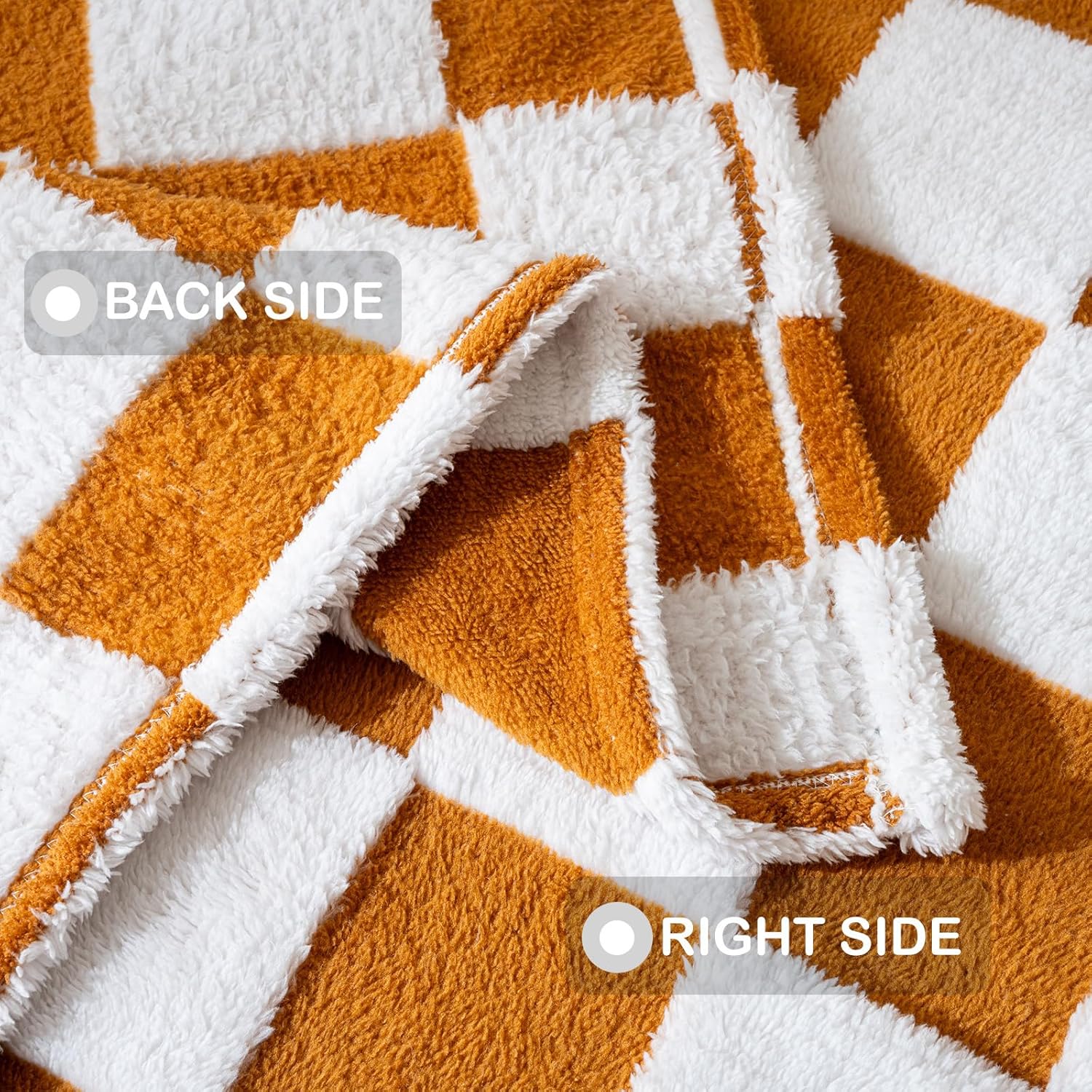 Fleece Baby Blanket for Boys 3D Checkerboard Design, Warm Cozy and Fluffy Infant Newborn Toddler Small Receiving Blankets for Crib Stroller, 30x40 Inches, Brown
