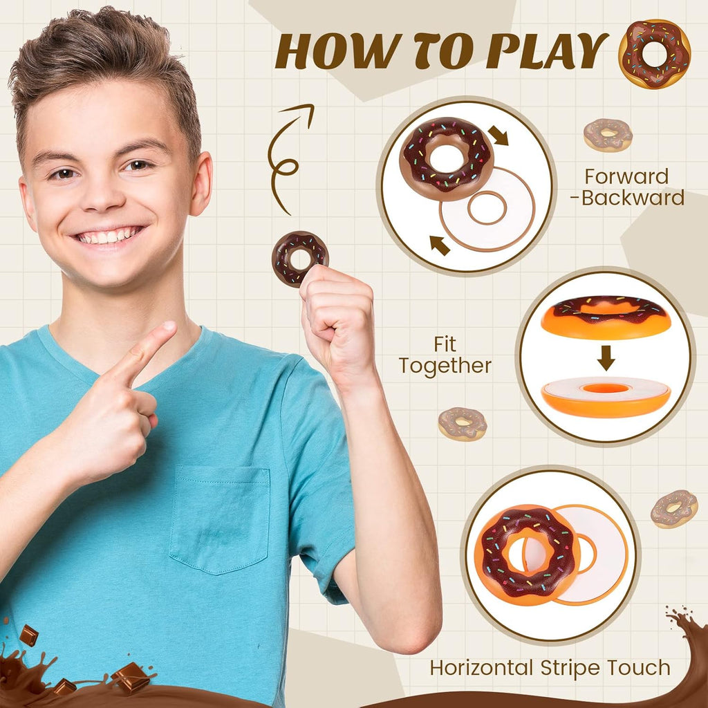 2 Pcs Haptic Coin Donut Fidget Slider Magnetic Fidget Slider Toy ADHD Autism Sensory Relief Stress and Anxiety Depression Desk Toys for Adults Teens Birthday Gift