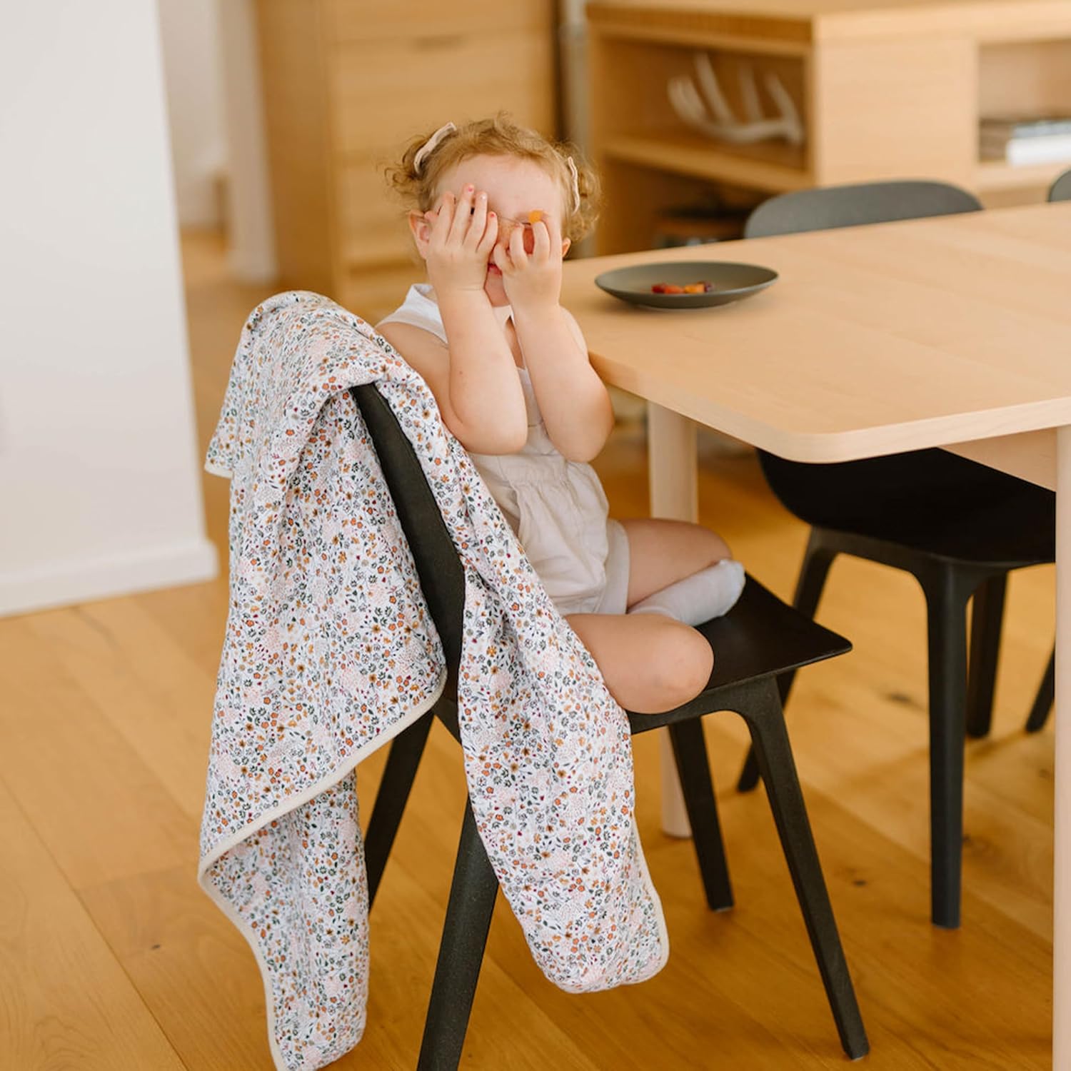 Little Unicorn Original Premium Cotton Quilt | Multi-Layered & Extra-Soft Muslin Fabric |for Babies & Toddlers (Pressed Petals)