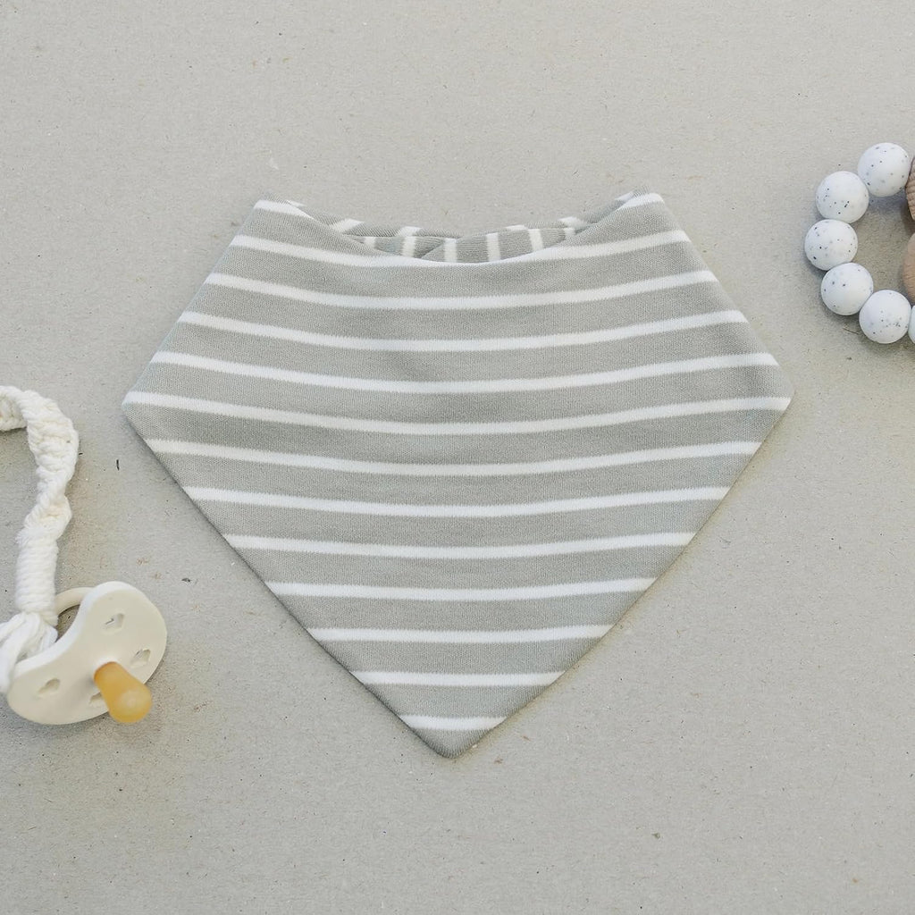 Woolino Merino Wool Baby Bibs - Highly Absorbent Bandana Bib with Cotton Outer Layer and Merino Wool Inner Layer - Pack of 2