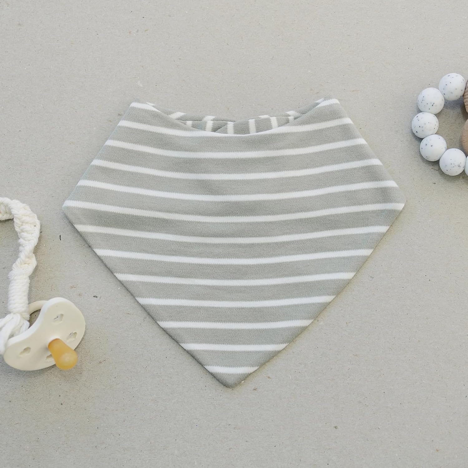 Woolino Merino Wool Baby Bibs - Highly Absorbent Bandana Bib with Cotton Outer Layer and Merino Wool Inner Layer - Pack of 2