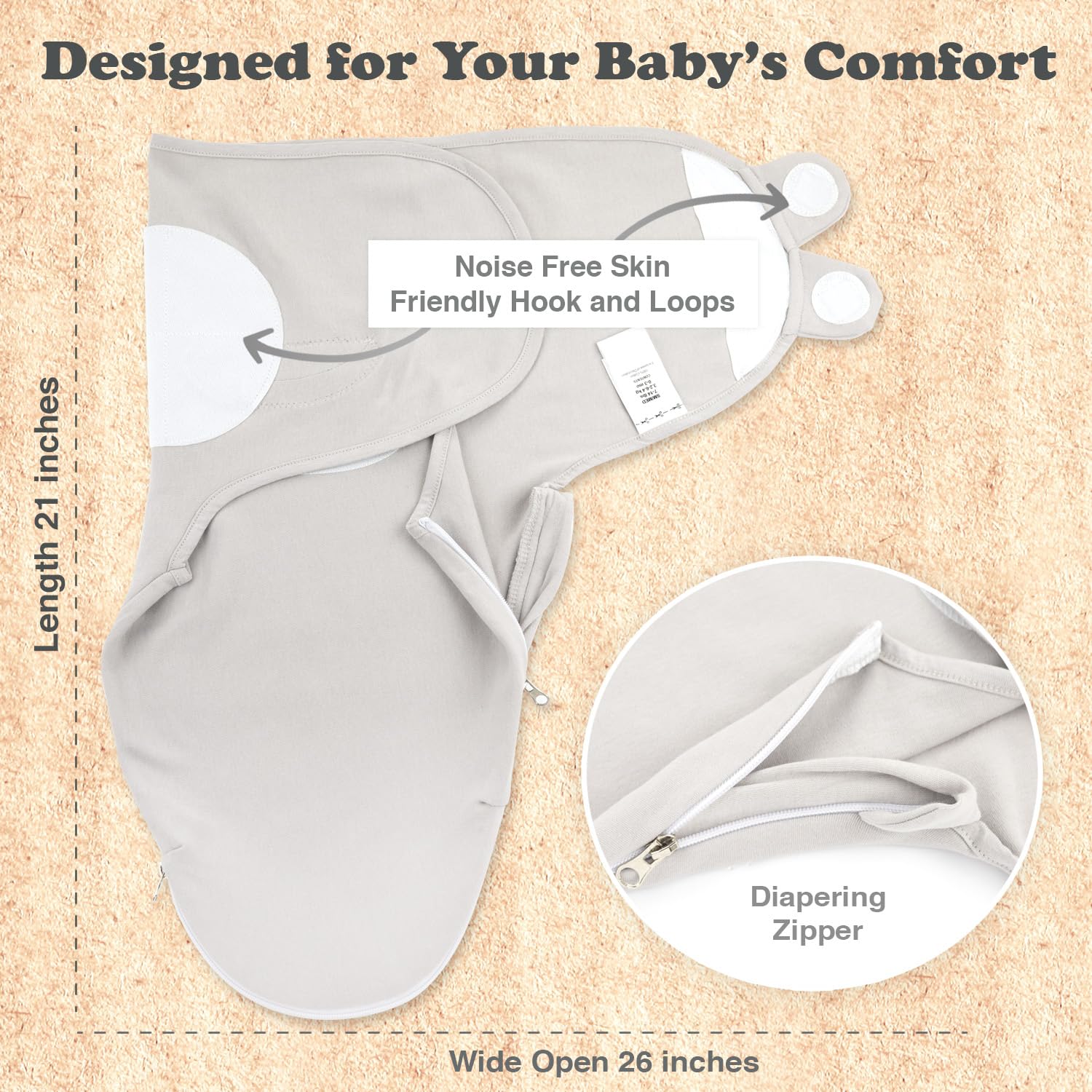 Bublo Baby Organic Swaddles for Newborns – Zipper Swaddles 0-3 Months, 3-Pack – Infant Sleep Sack with Zipper – Adjustable & Breathable Swaddle Blanket Wrap for Newborn Girls (Light Green, Blue)