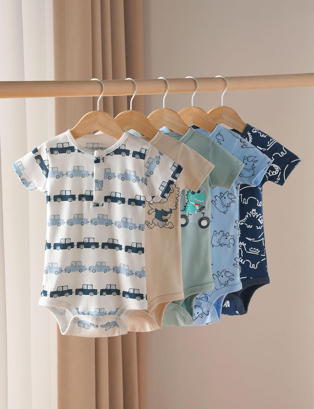 Yoofoss Baby Bodysuits 100% Organic Cotton Short Sleeve Infant Romper for Boy and Girl Baby Clothes, Soft Breathable