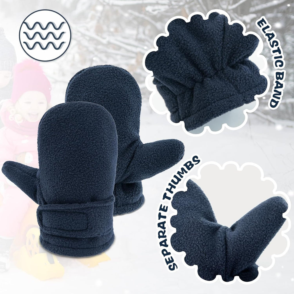 BAVST Baby Toddler Winter Mittens Girls Warm Fleece Lined Gloves Kids Sherpa Lined Mittens for Boys