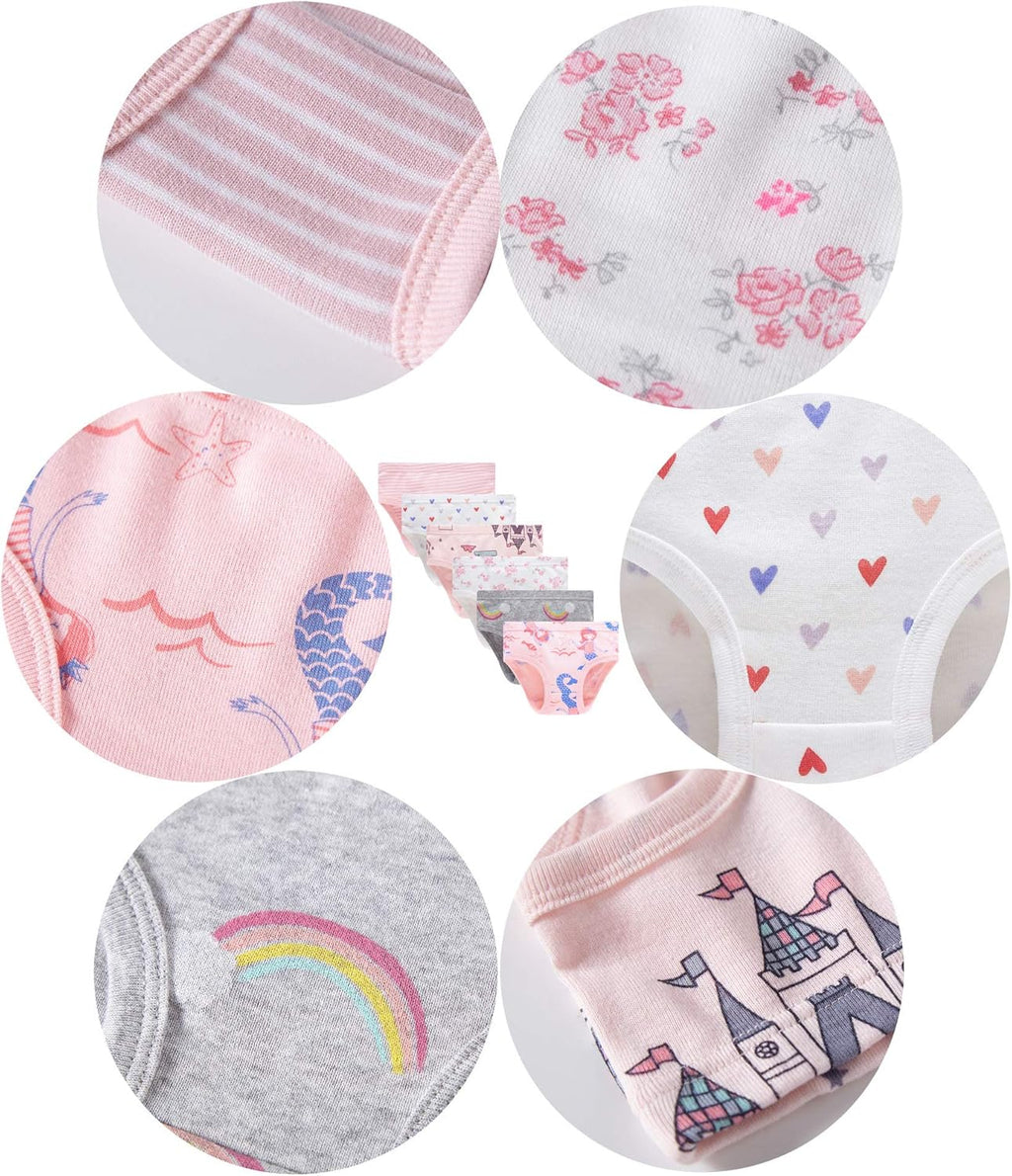 Family Feeling Little Girl Underwear Toddler Panties Big Kids Undies Soft 100% Cotton