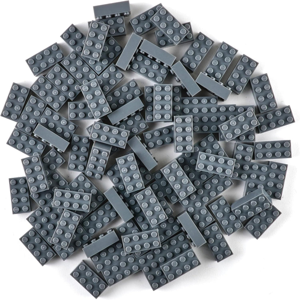 Strictly Briks Classic Brick Starter Kit – 96 Gray 2x4 Stud Pieces - Creative Building Set for Ages 3+ - Compatible with Major Brick Brands