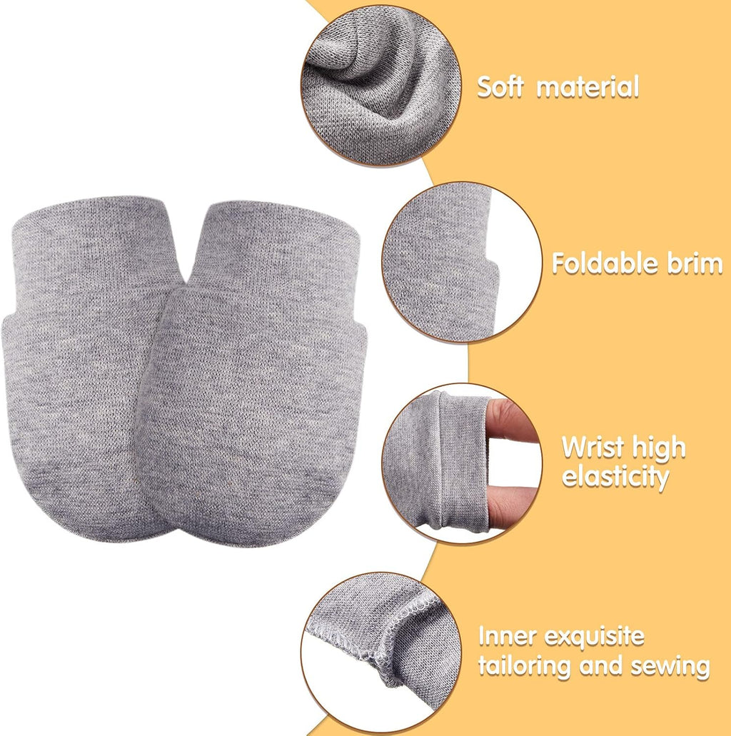 Geyoga 6 Pairs Newborn Baby Mittens No Scratch Gloves Infant Toddler Anti Scratch Essentials Unisex for 3-9 Months Girls Boys