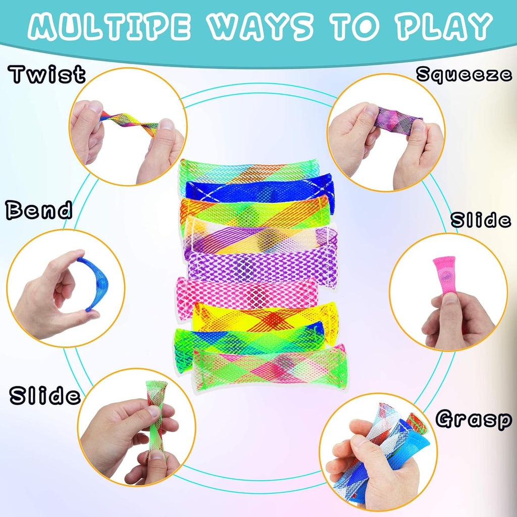 42 Pack Mixed Color Marble Mesh Fidget Toys,FIDGET TOY Stress Relieve toy, Focus Enhance, Marble and Mesh Fidgets for Adults and Children with ADHD ADD OCD Autism