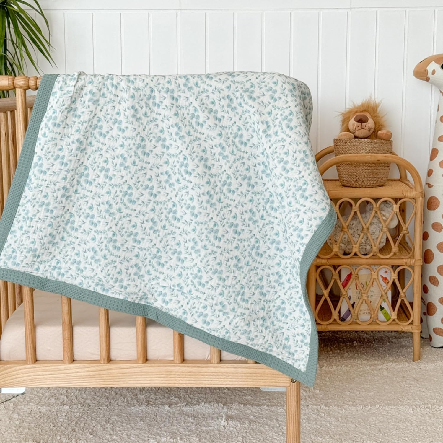 Personalized Baby Blanket with Name – Handmade 100% Organic Cotton Newborn Gift | Custom Knit Blanket for Boys, Girls, Kids & Baby Showers