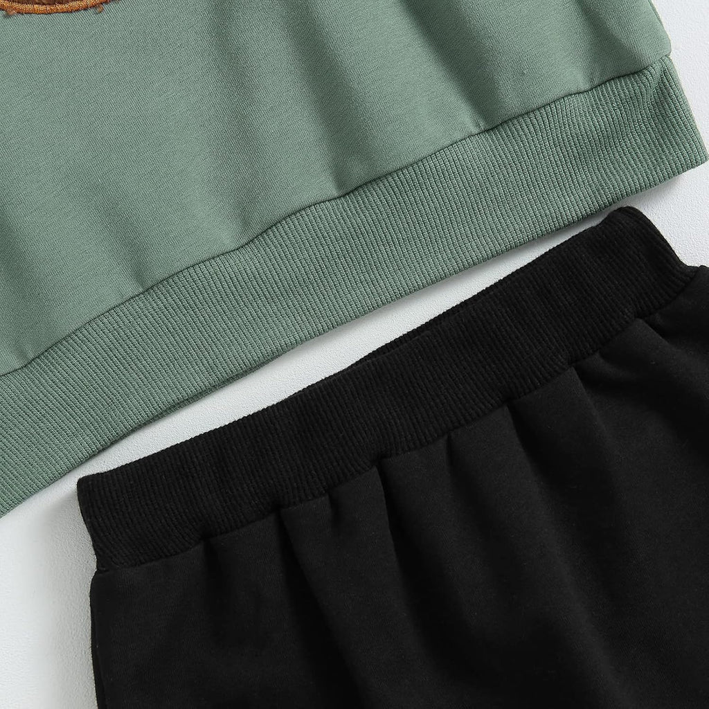 WZTYYDS Toddler Boy Clothes 2T 3T 4T 5T Fall Outfits Baby Pullover & Pants Sets Kids Winter 2Pcs Sweatsuit