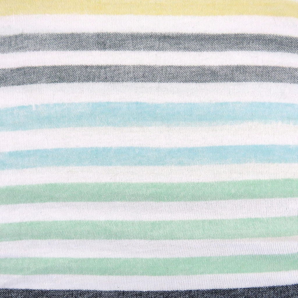 HonestBaby Boys Organic Cotton Changing Pad Cover, Rainbow Stripe Blues, One Size