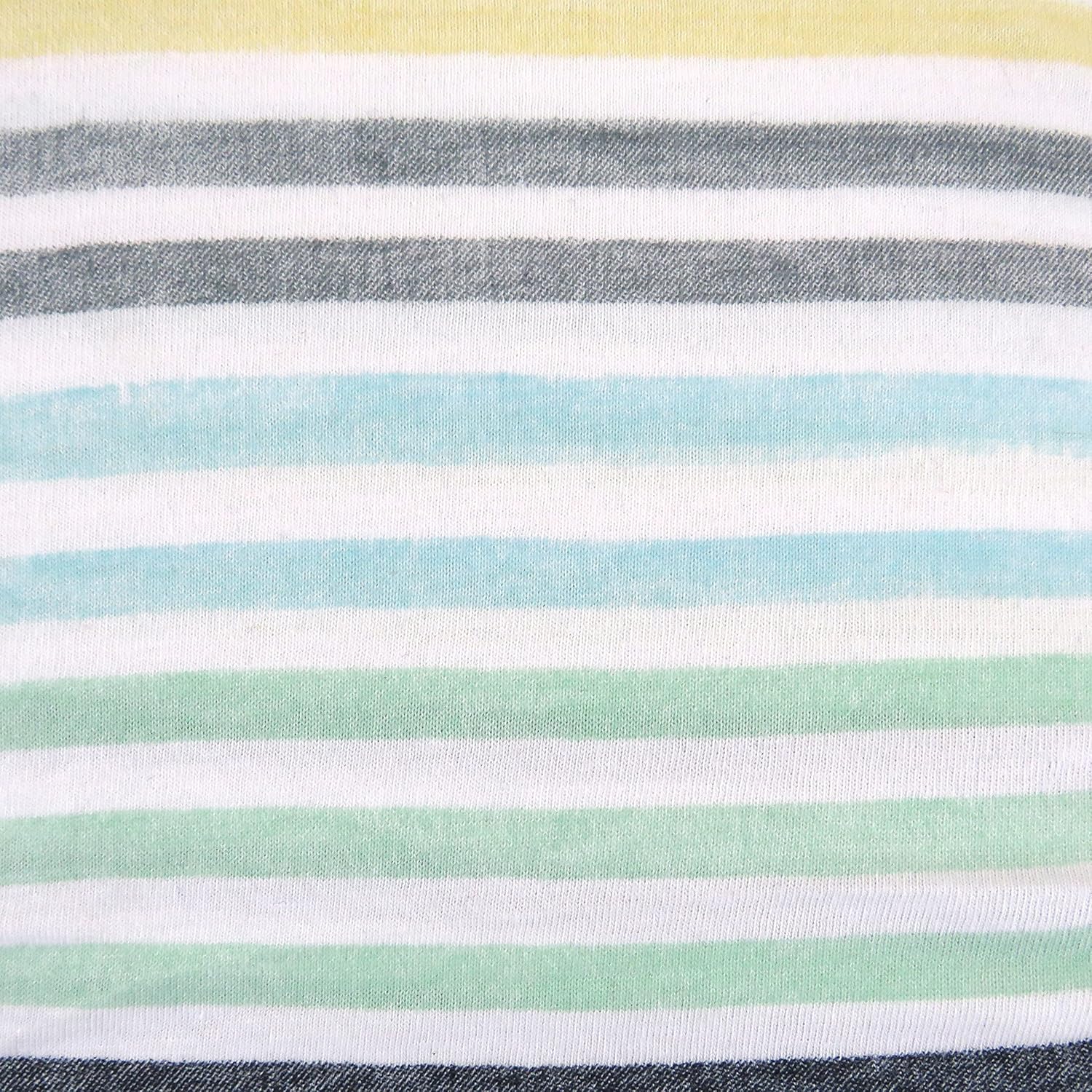 HonestBaby Boys Organic Cotton Changing Pad Cover, Rainbow Stripe Blues, One Size