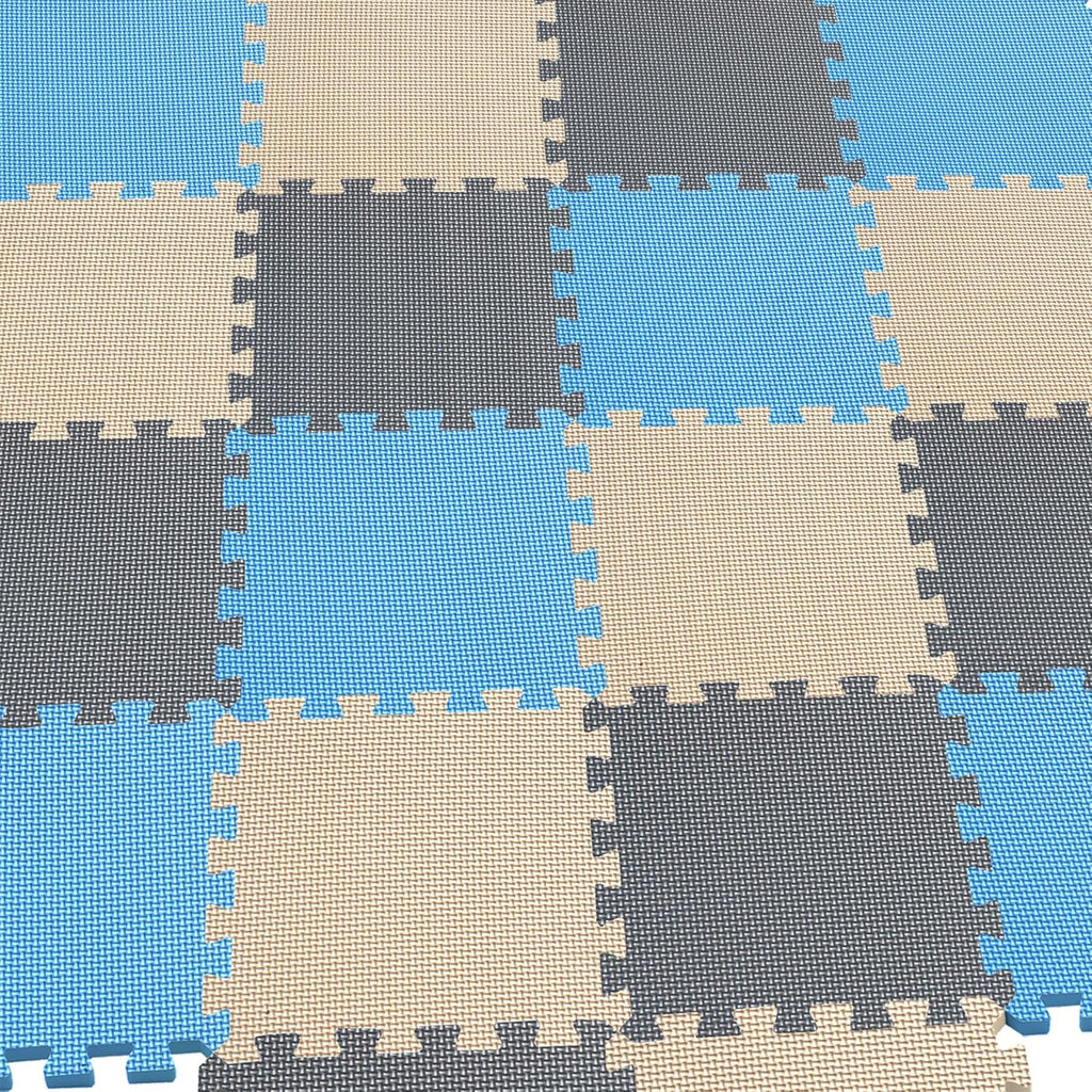 MQIAOHAM® 25 Pieces Puzzle Play Mats, Soft Baby Play Mat, Kids Interlocking Foam Floor Tiles, Toddlers Carpet Playmats G301025-107110112