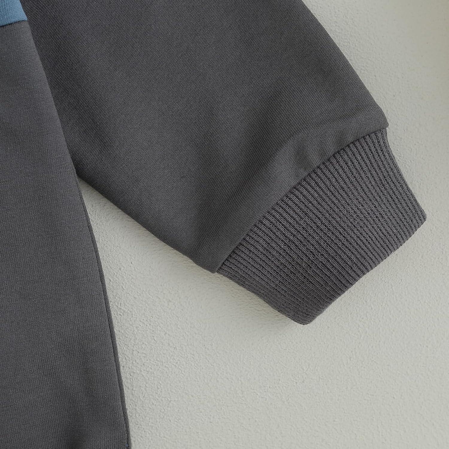 Kupretty Toddler Baby Boy Fall Winter Clothes Color Block Long Sleeve Sweatshirt Pullover Tops + Joggers Pants Outfit Set