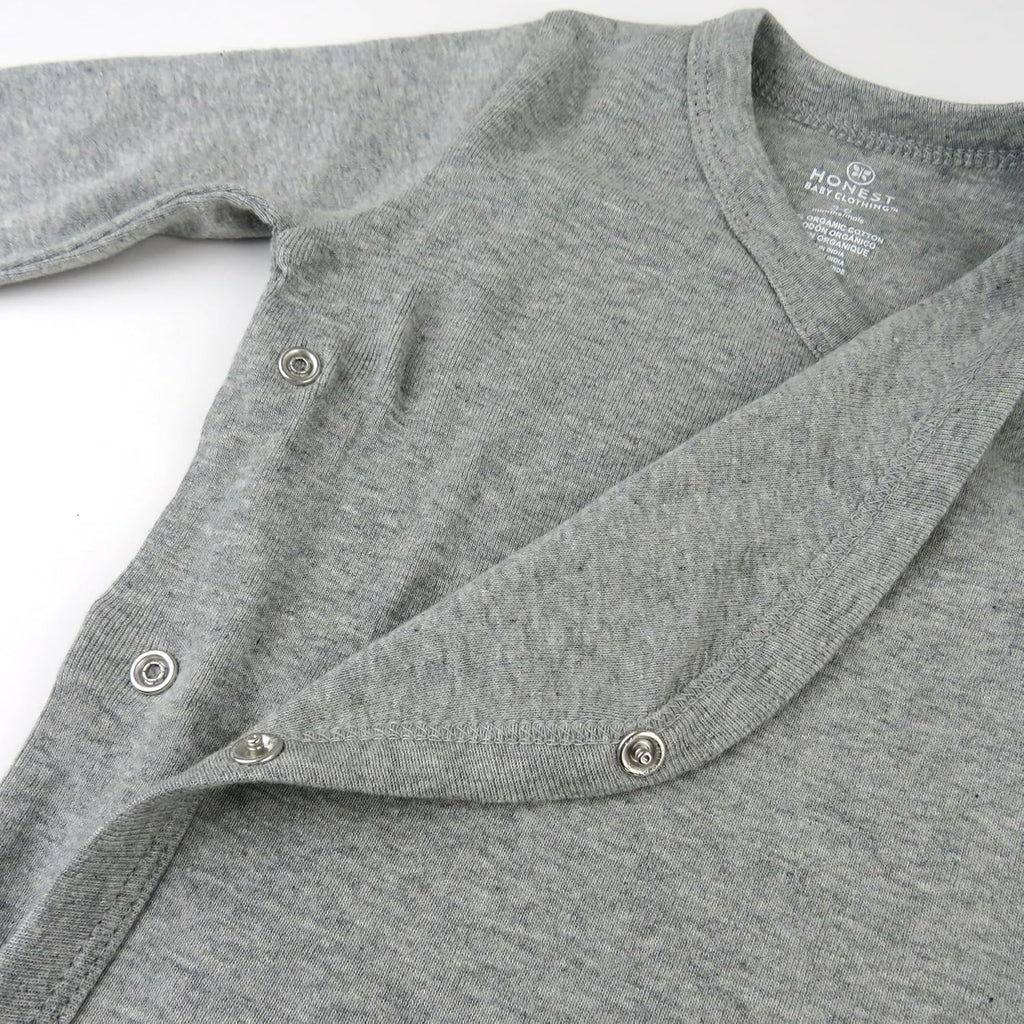 HonestBaby unisex-baby 3-pack Long Sleeve Side-snap Kimono Bodysuits Organic Cotton for Infant Baby Boys, Girls, Unisex