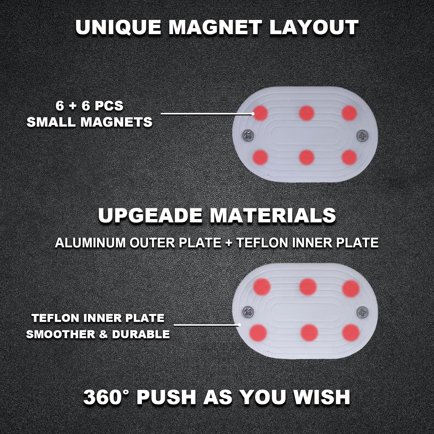 Scales Fidget Slider, Magnetic Metal Trackless Fidget Slider EDC Fidget Toys for Adults, Home/Office Executive Desk Toys for ADHD/ADD/Autism, Ideal Gifts for Him (Black)