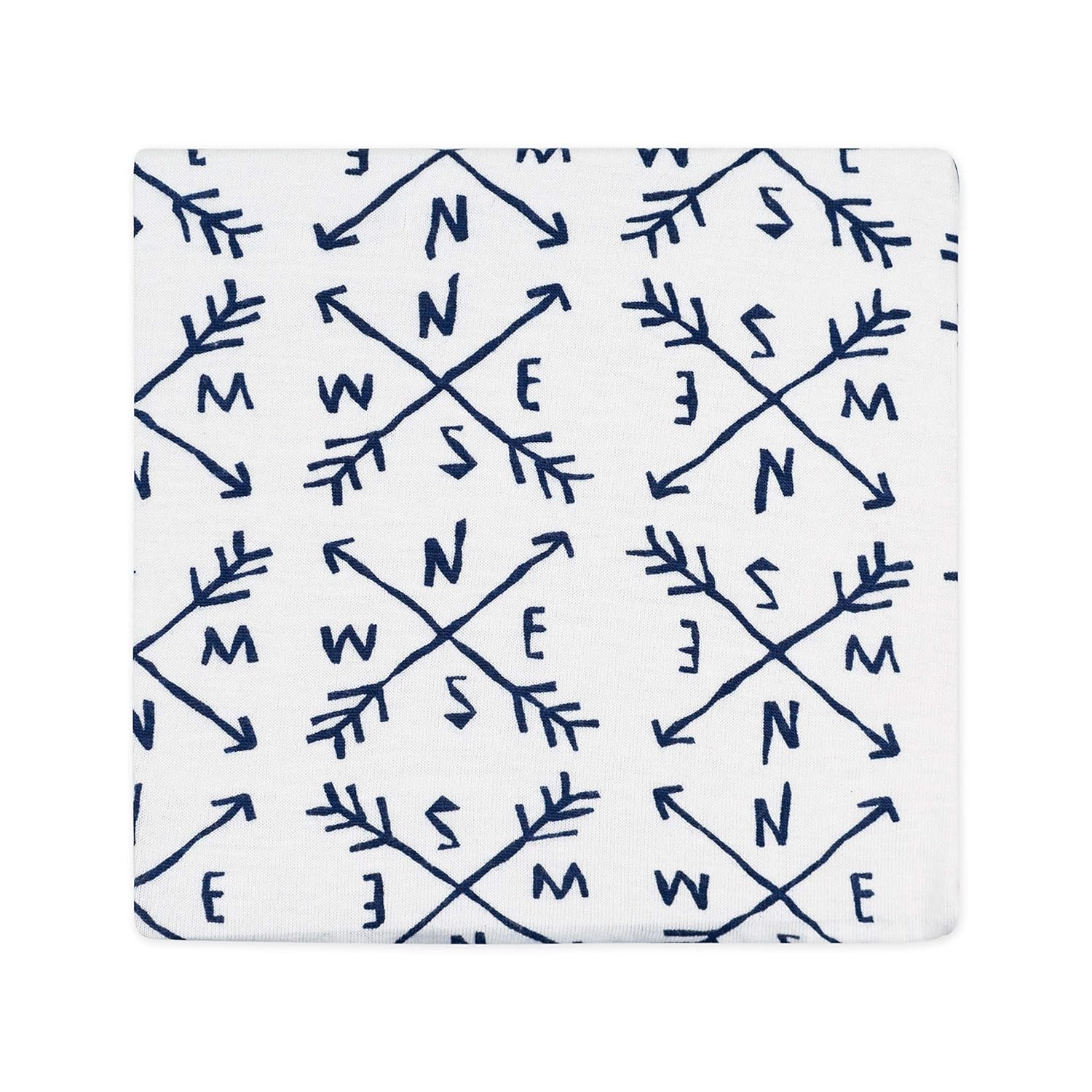 HonestBaby unisex baby Organic Cotton Changing Pad Covers (Set of Two) Winter Accessory Set, Compass/Navy, One Size US