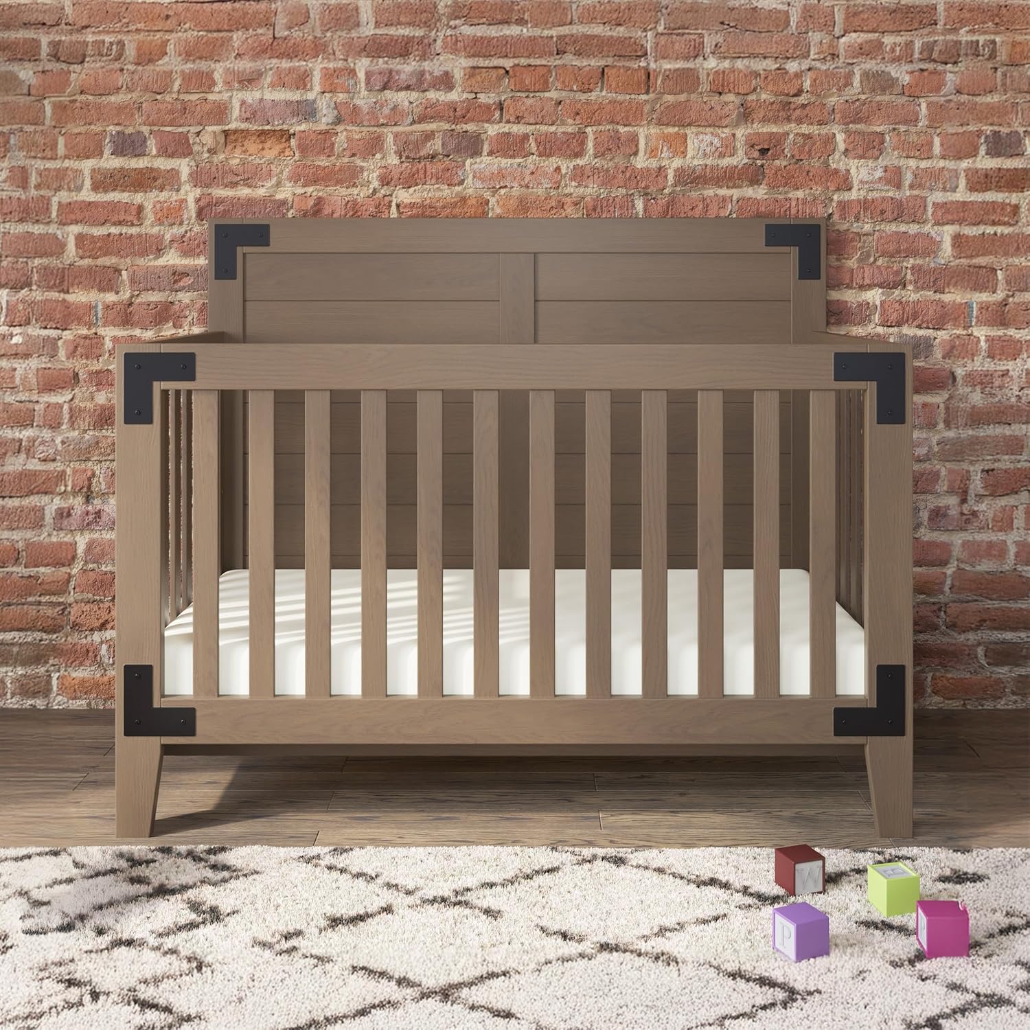 Child Craft Lucas 4-in-1 Convertible Crib, Baby Crib Converts to Day Bed, Toddler Bed and Full Size Bed, 3 Adjustable Mattress Positions, Non-Toxic, Baby Safe Finish (Dusty Heather)