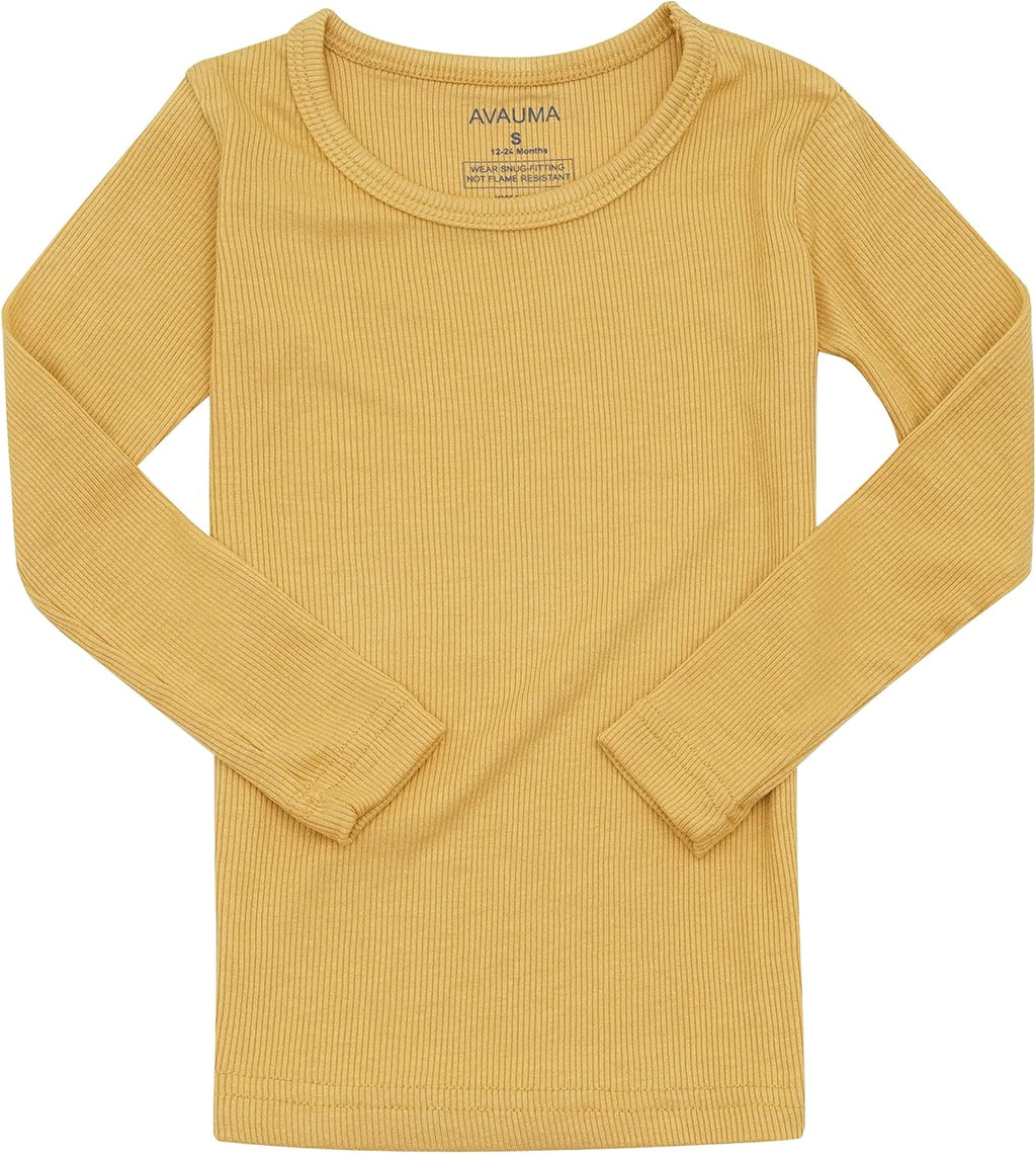 AVAUMA Baby Boys Girls Pajama Set Kids Toddler Snug fit Ribbed Sleepwear pjs for Daily Life Style