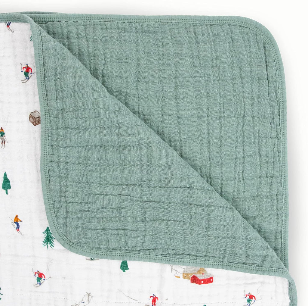 Little Unicorn Original Premium Cotton Quilt | Multi-Layered & Extra-Soft Muslin Fabric |for Babies & Toddlers (Powder Party)