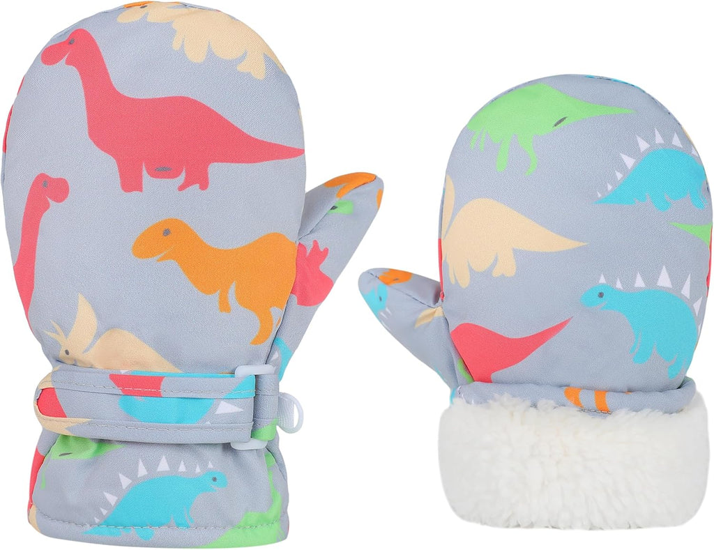 Toddler Gloves Kids Mittens Winter Warm Lined Fleece Gloves Waterproof Snow Baby Mitten for Boys Girls