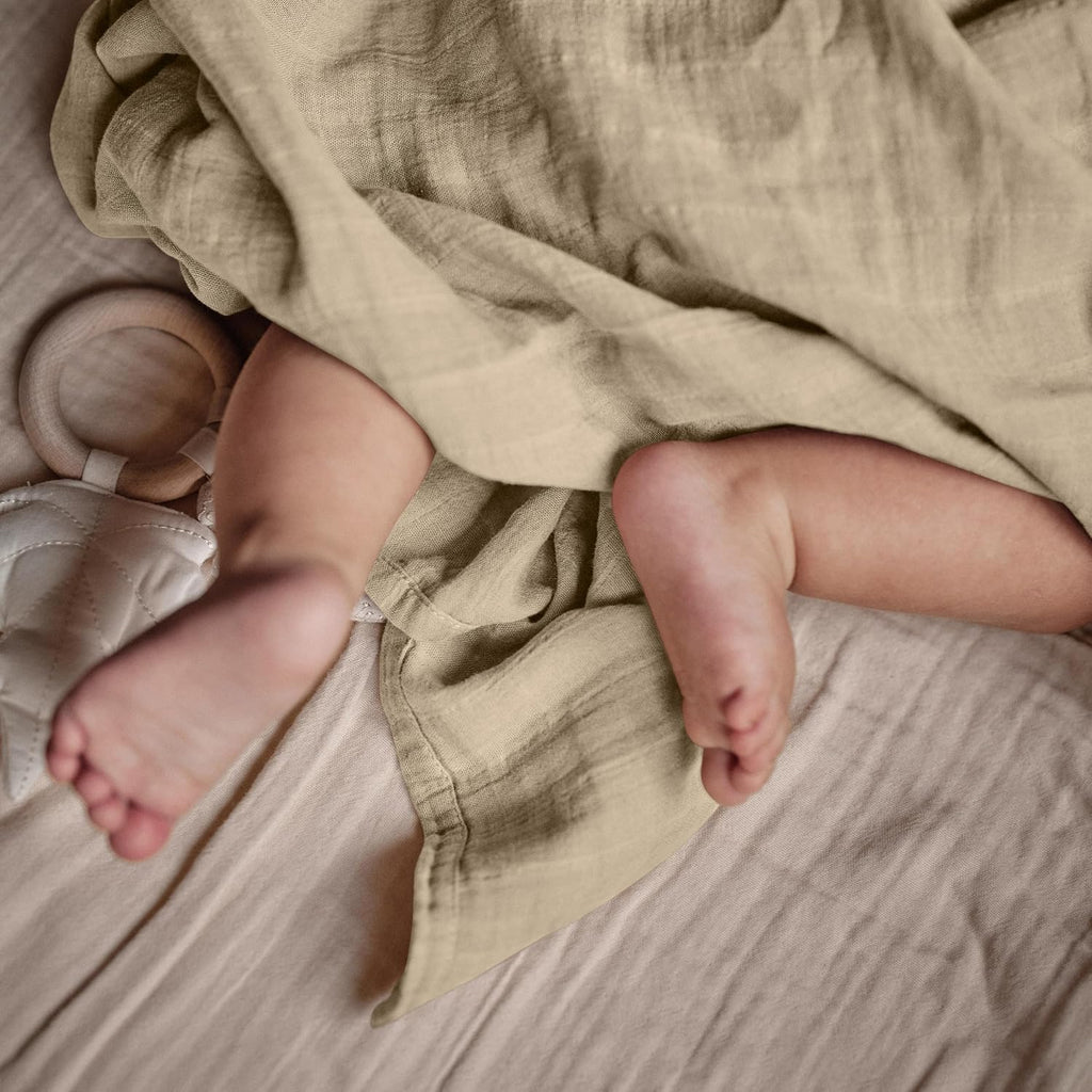 Swaddle - 100% Organic Cotton - Muslin Swaddle Blankets for Newborn, 47" x 47" 2-Pack (Fog/Tradewinds)