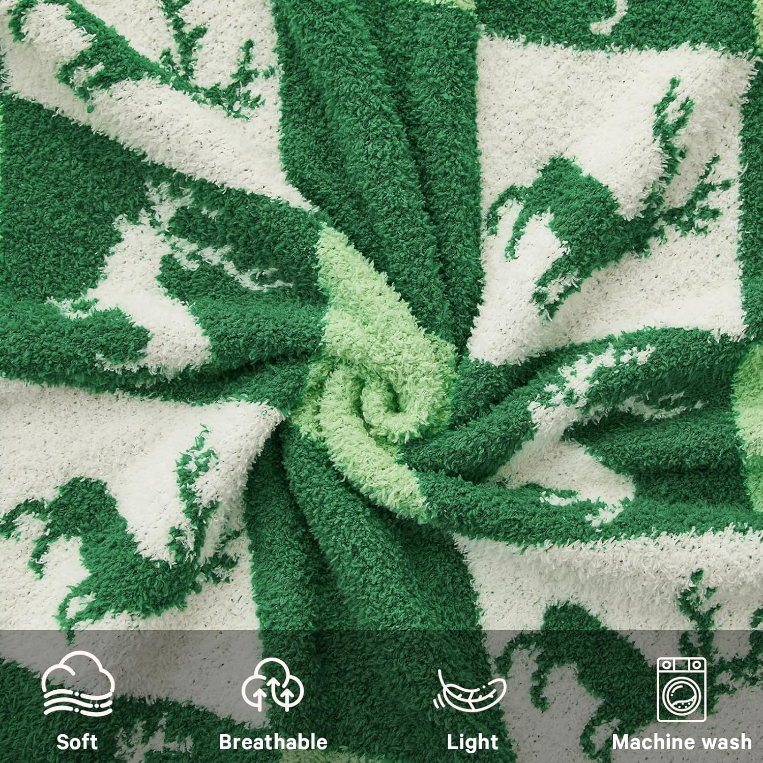 CYMULA Christmas Knit Throw Blanket - Super Soft Cozy Fuzzy Blankets for Couch, Sofa & Bed, Holiday Throw Blanket，50"x60"