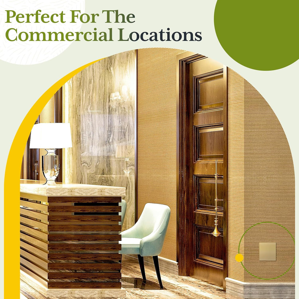 TG Screwless Double Blank Wall Plate, Child Safe Blank Device Outlet Cover, Mid-Size 2-Gang 4.88" H x 4.92" L, Polycarbonate Thermoplastic, UL Listed, SP-MB2-GD, Gold (1 Pack)