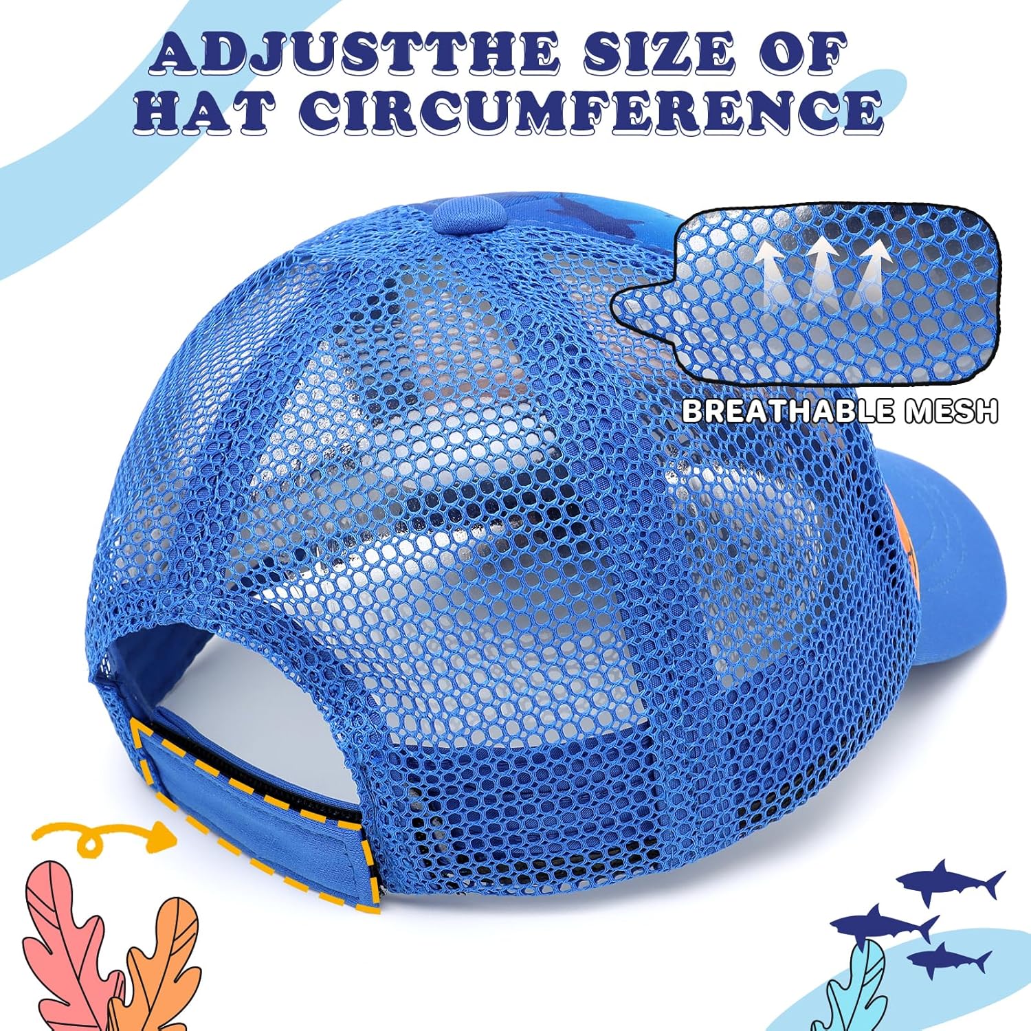 Duoyeree Toddler Baseball Cap Baby Cap Sun hat Print Dinosaur Pattern and Solid Color hat Kids boy Girl Age 0-8t