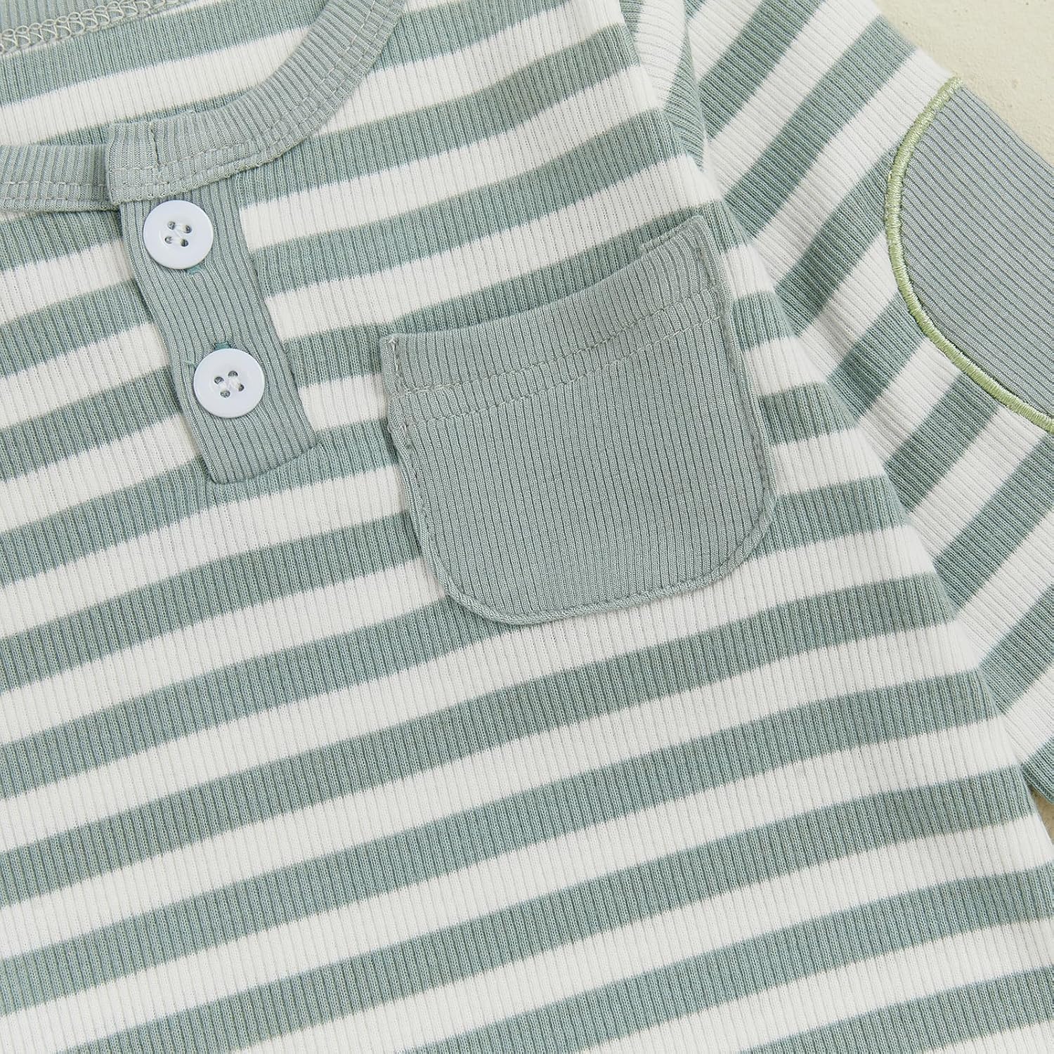 fhutpw Baby Boy Clothes 3 6 12 18 Months Ribbed Knitted Long Sleeve Romper and Pants Sets Newborn Fall Splicing Color Outfits