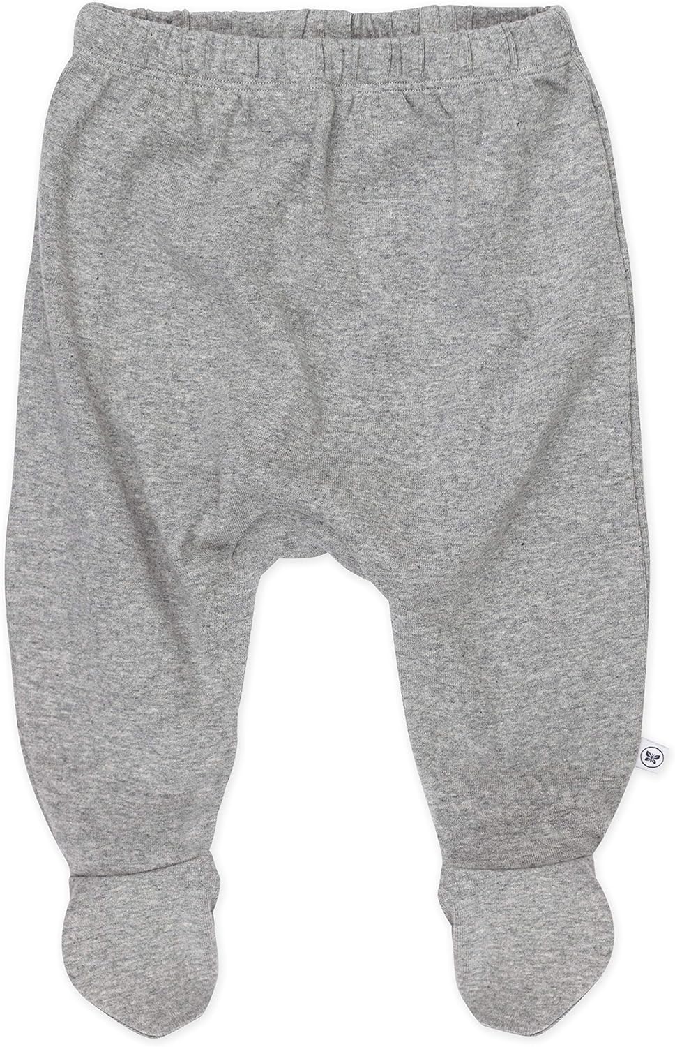 HonestBaby 3-pack Footed Pants Roomy Fit Pull on Bottoms 100% Organic Cotton for Infant Baby Boys, Girls, Unisex
